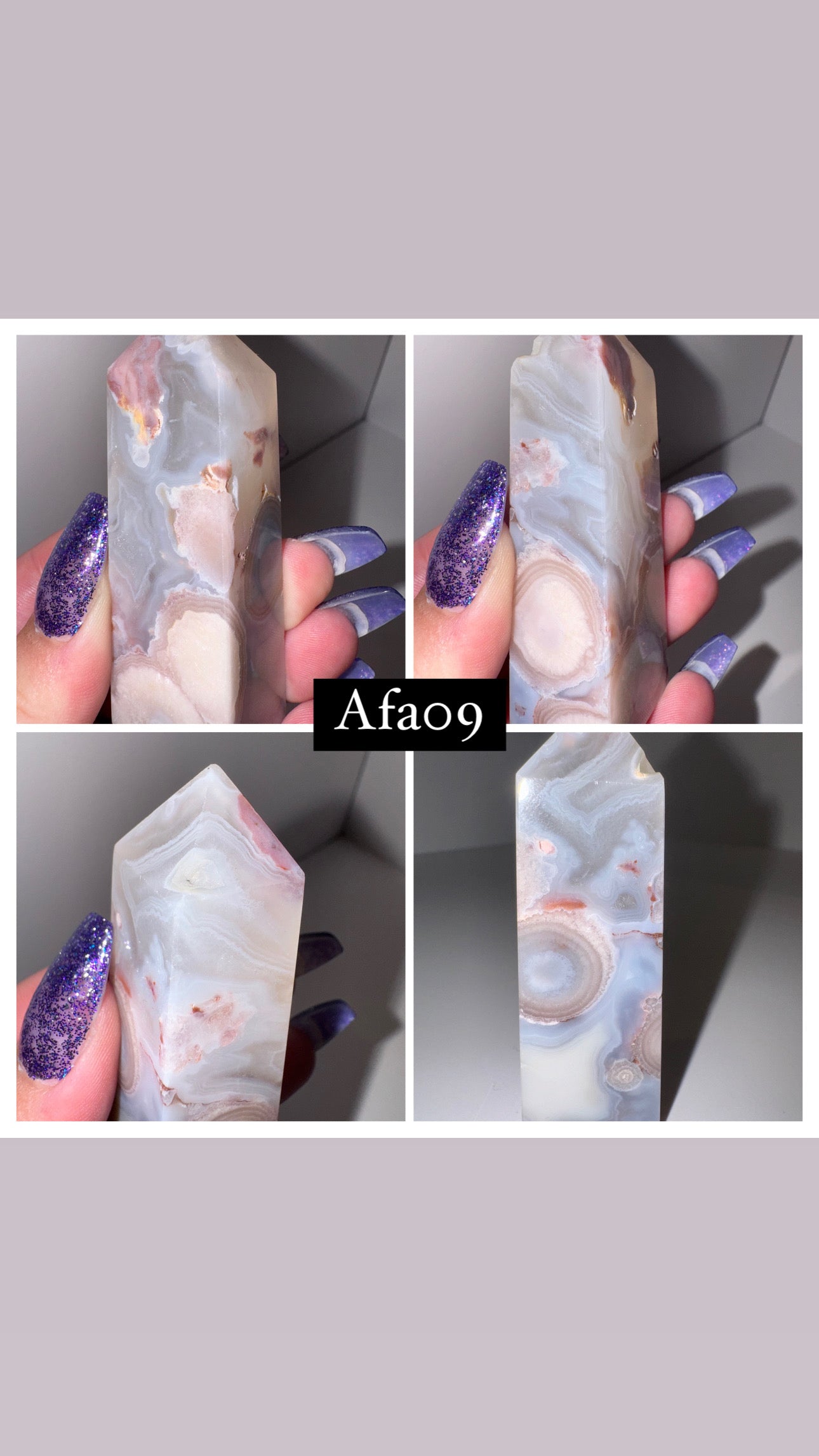 Amethyst Flower Agate Tower AAA