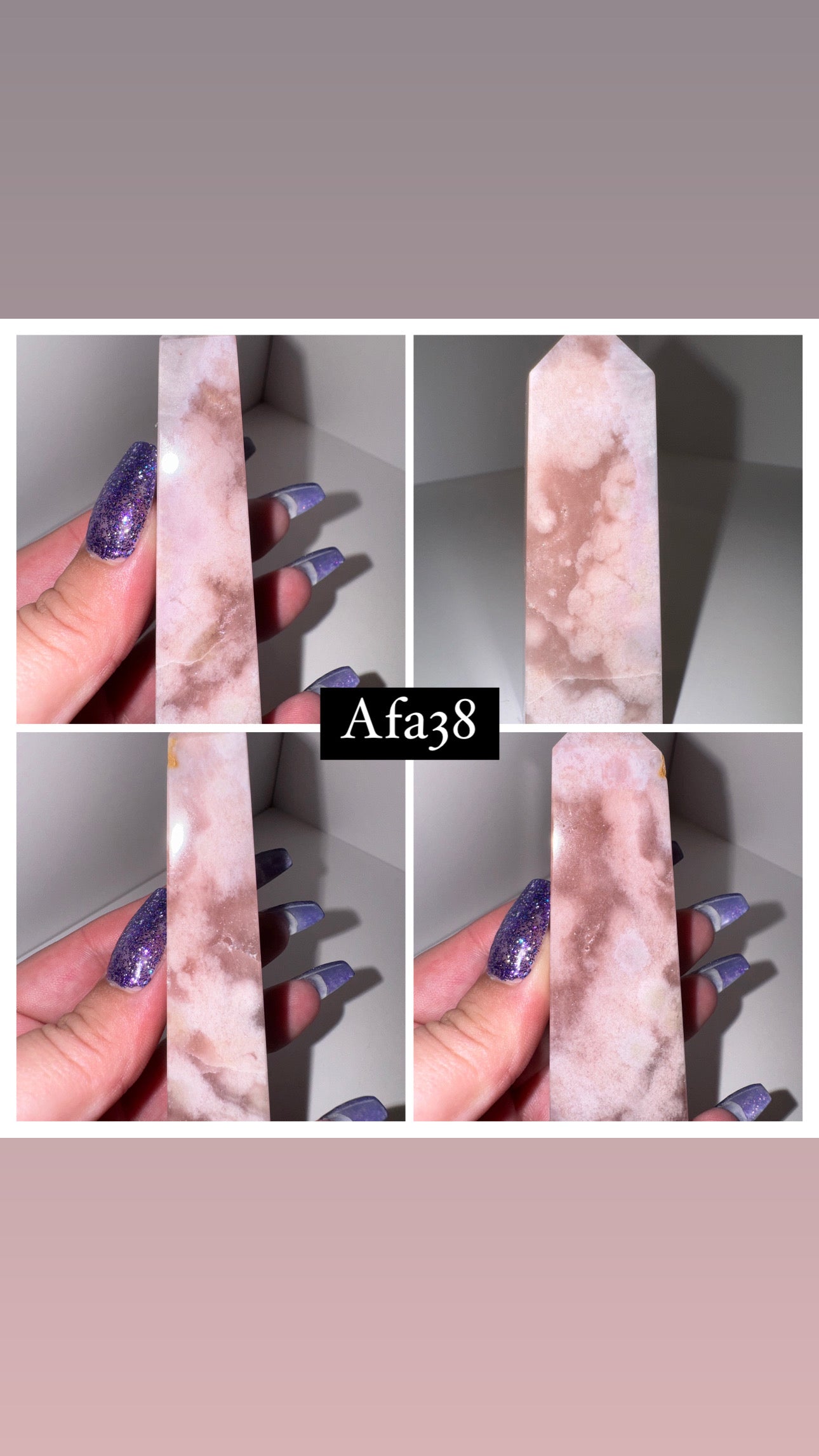 Amethyst Flower Agate Tower AAA