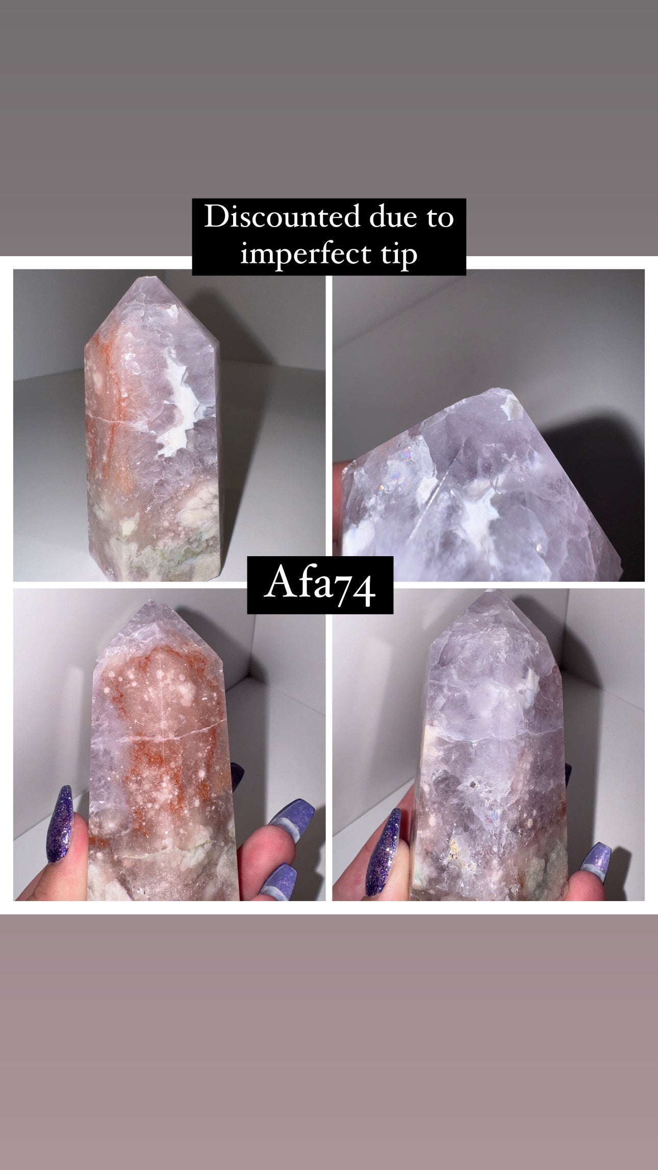 Amethyst Flower Agate Tower AAA