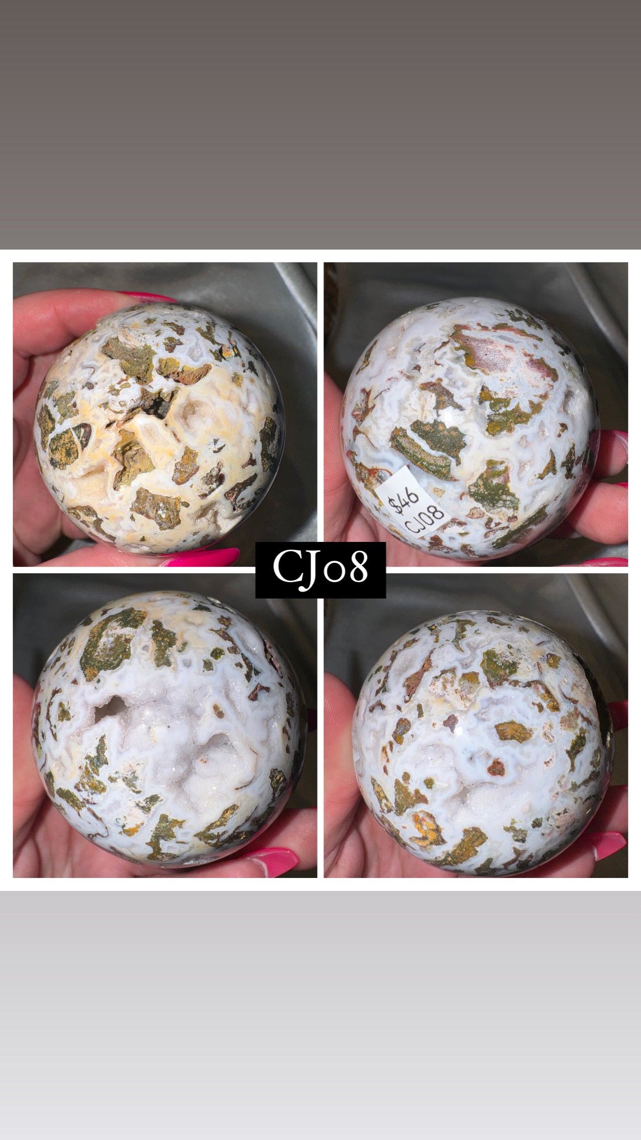 Cosmic Ocean Jasper Sphere