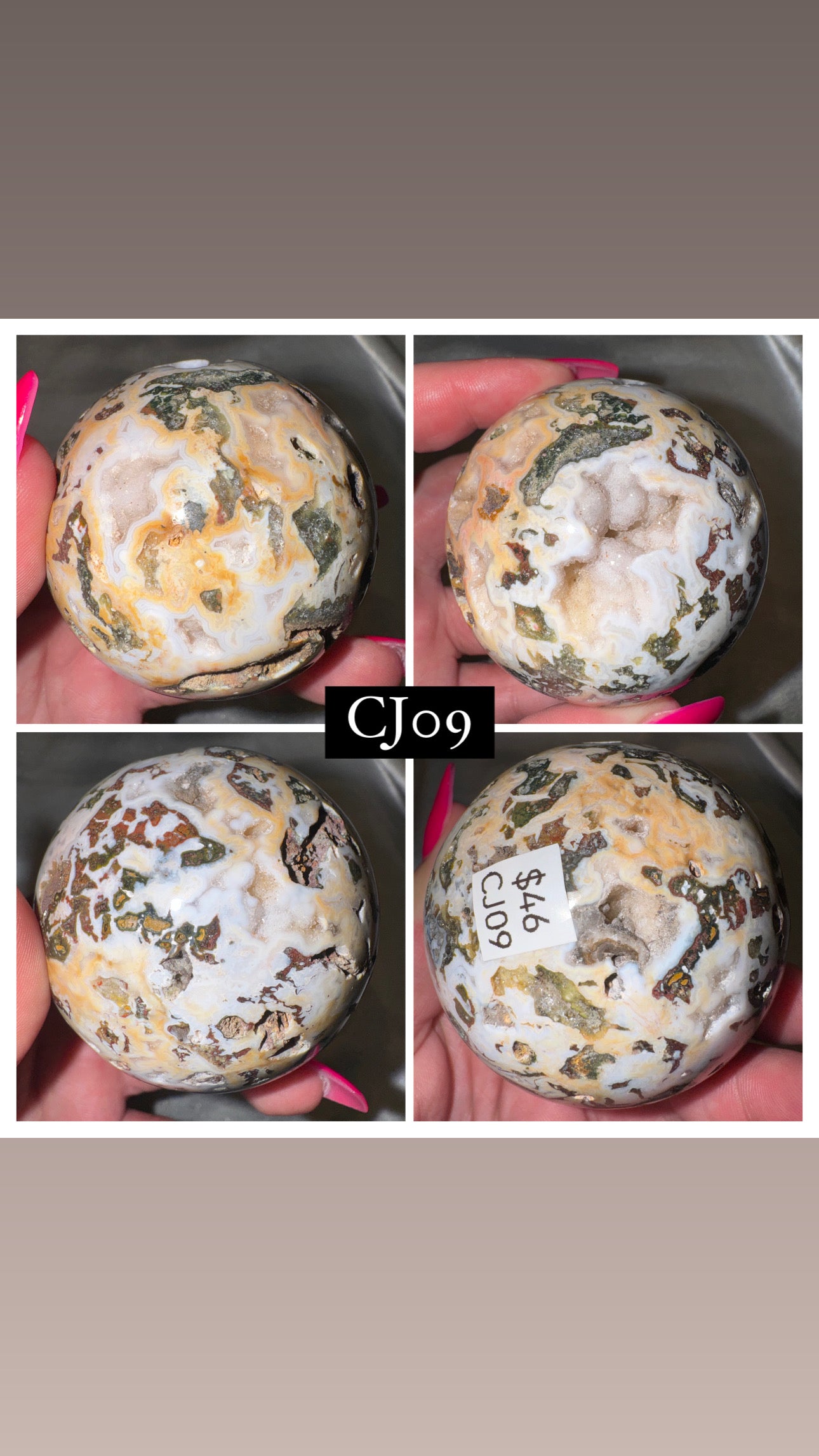 Cosmic Ocean Jasper Sphere