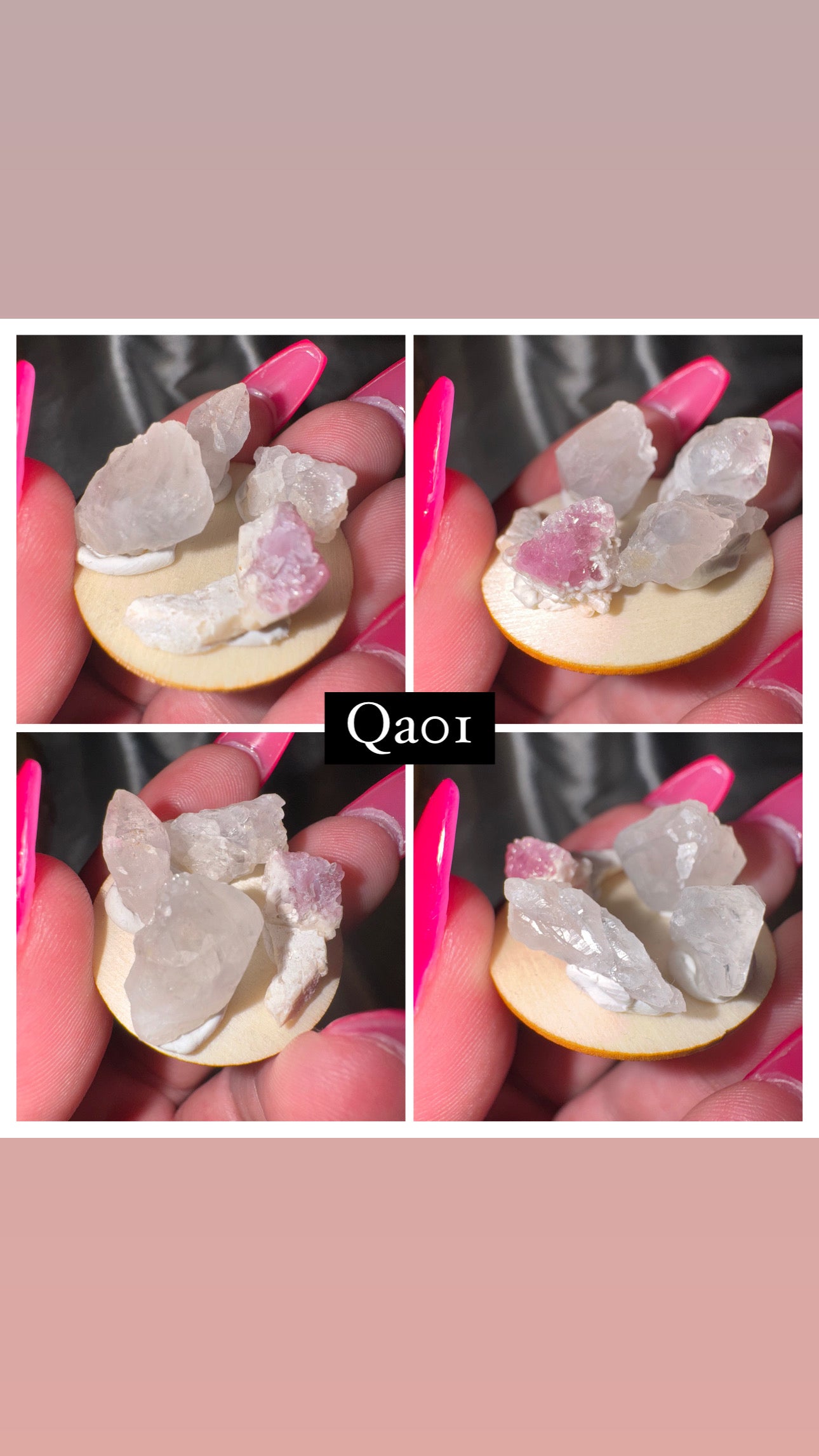 Crystalized Rose Quartz RARE!