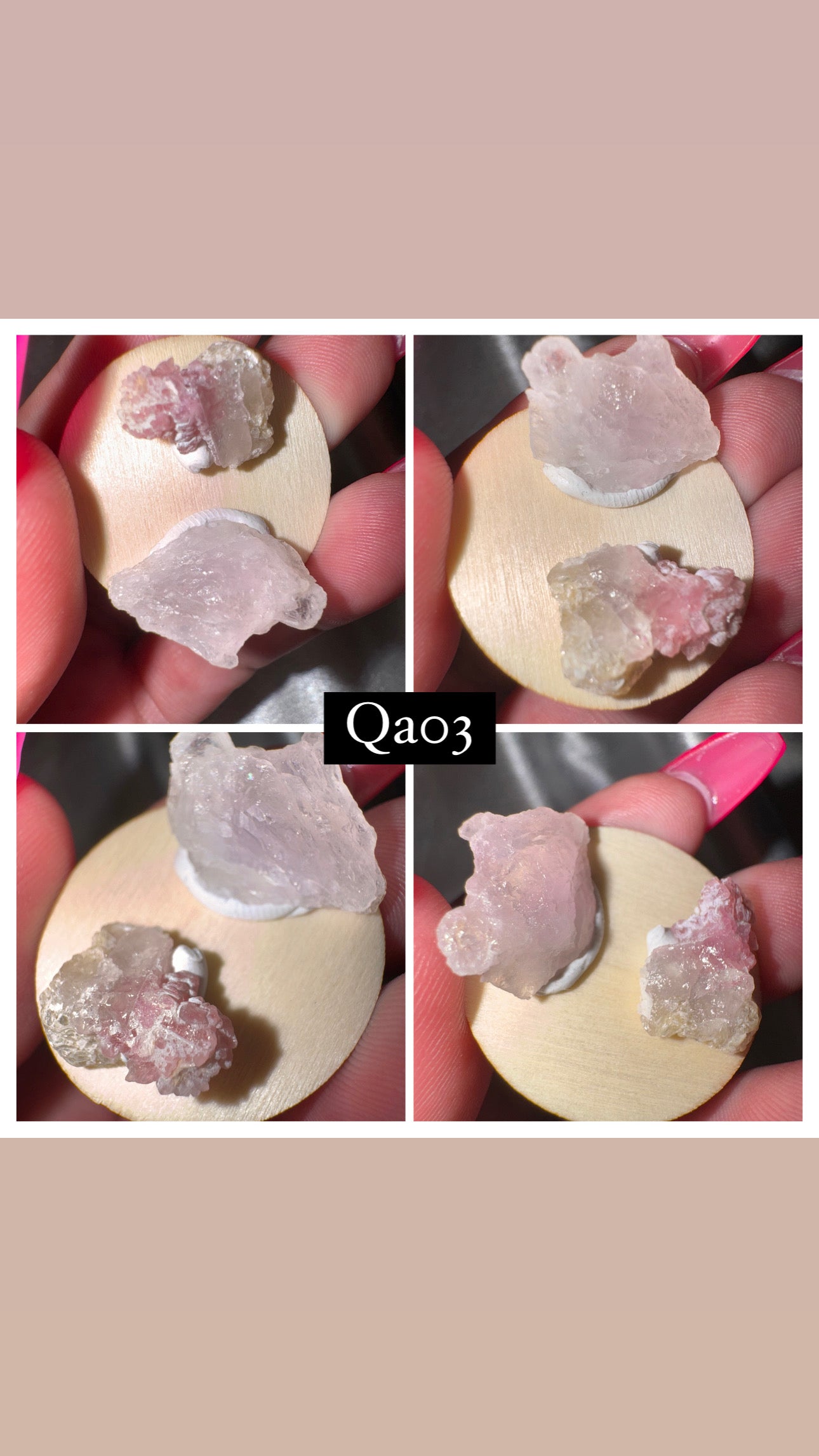 Crystalized Rose Quartz RARE!