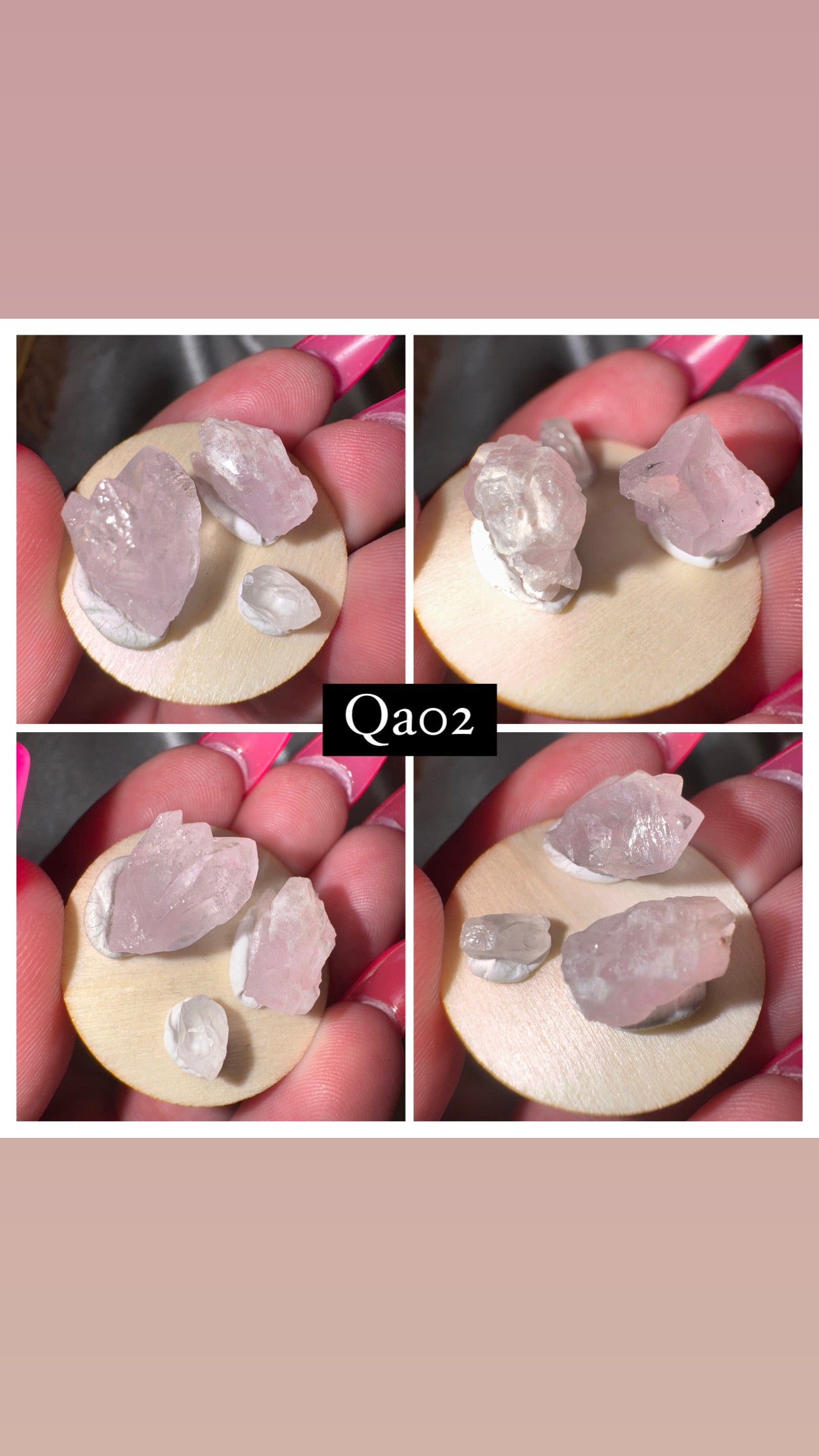 Crystalized Rose Quartz RARE!