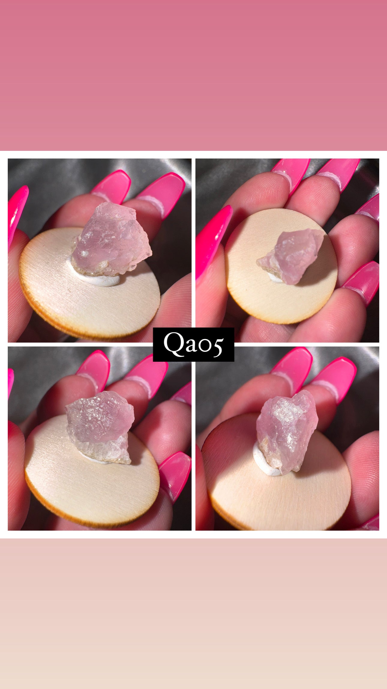 Crystalized Rose Quartz RARE!