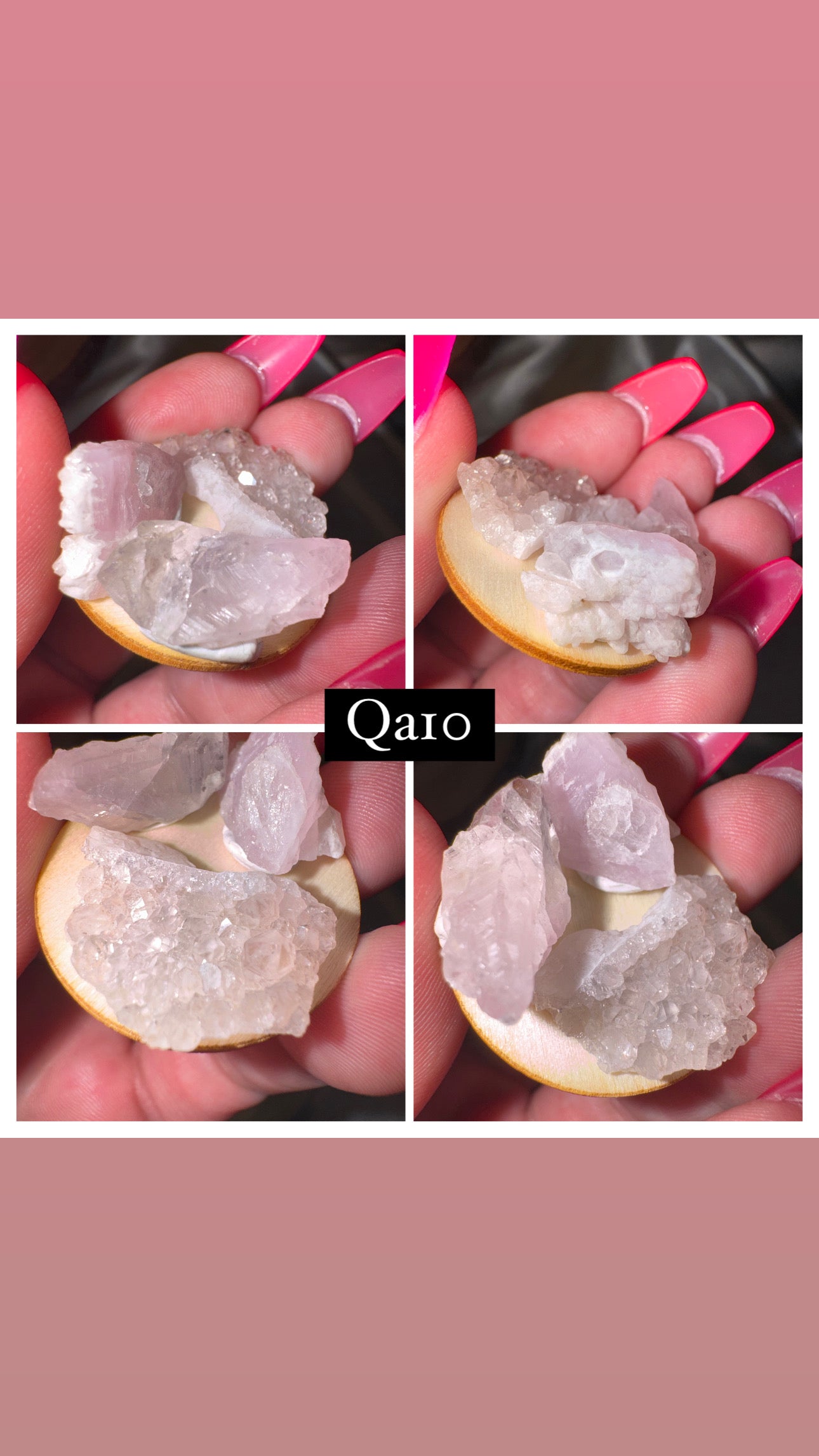 Crystalized Rose Quartz RARE!