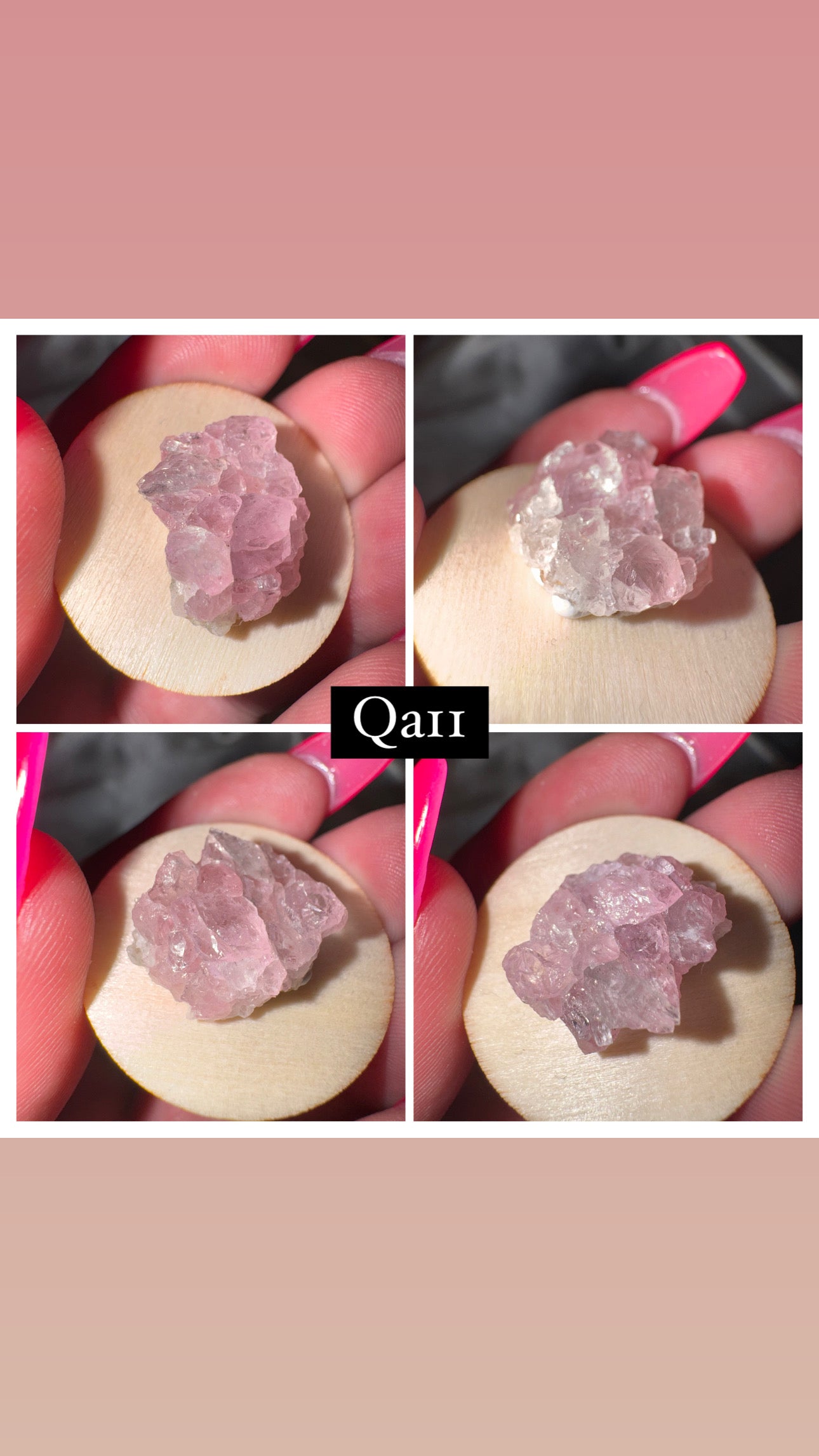 Crystalized Rose Quartz RARE!