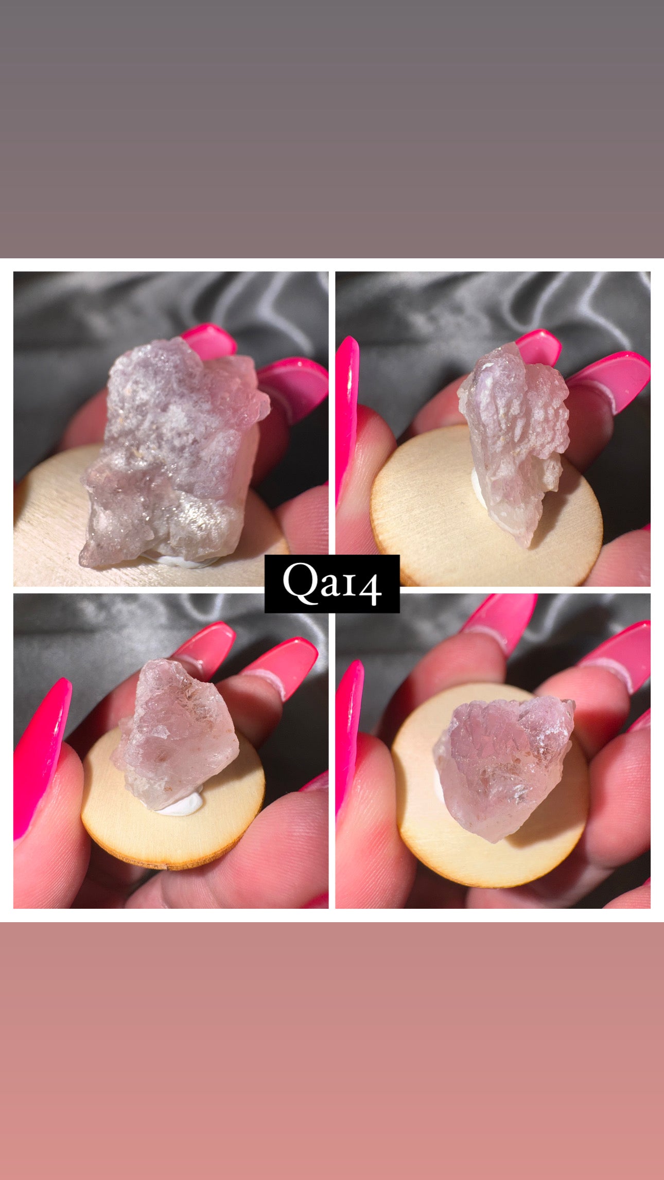 Crystalized Rose Quartz RARE!