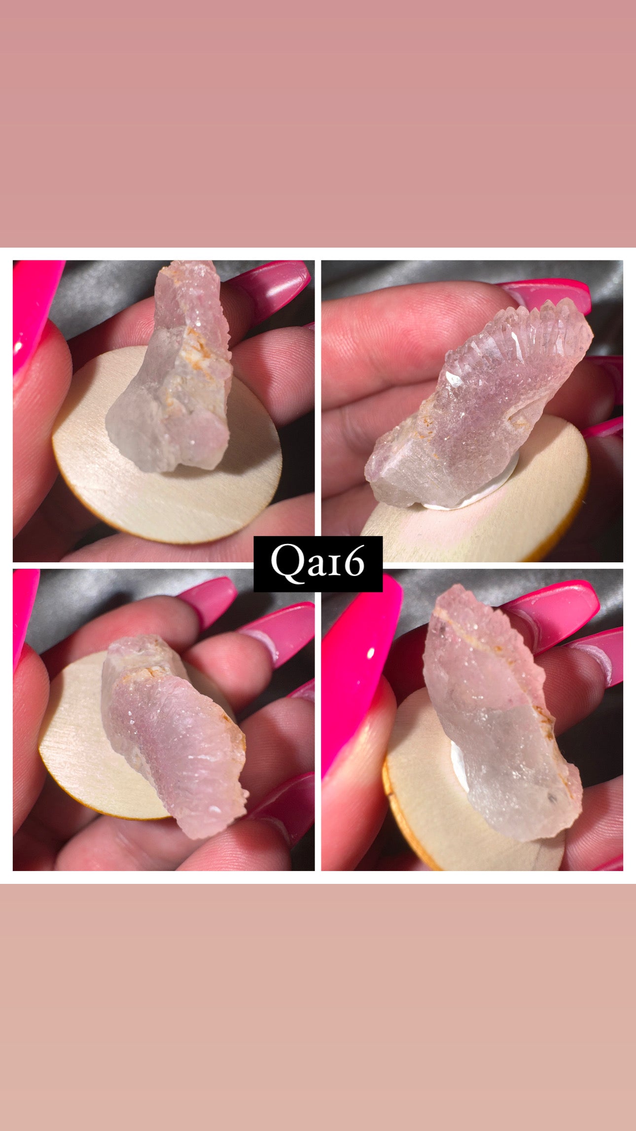 Crystalized Rose Quartz RARE!