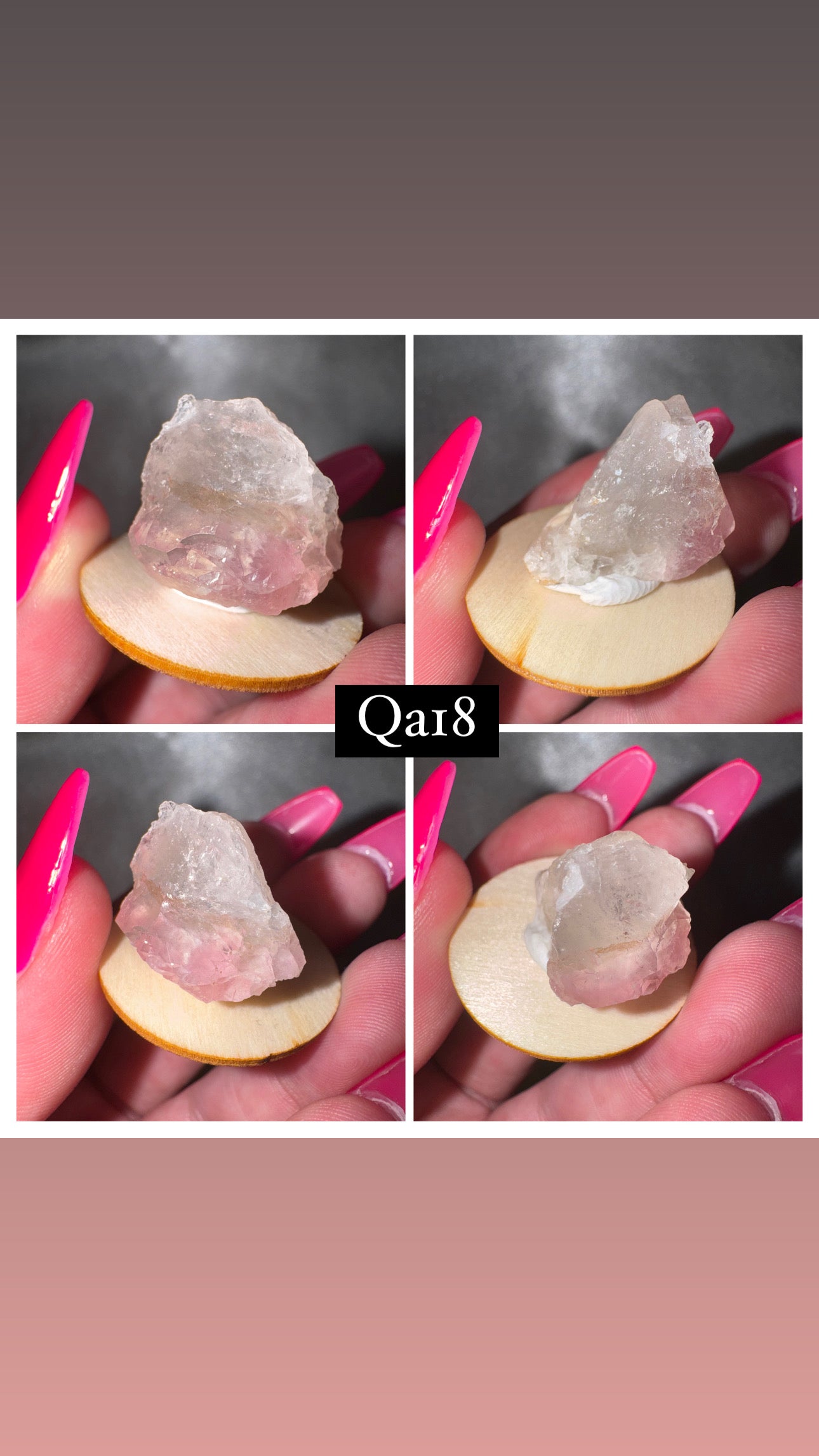 Crystalized Rose Quartz RARE!