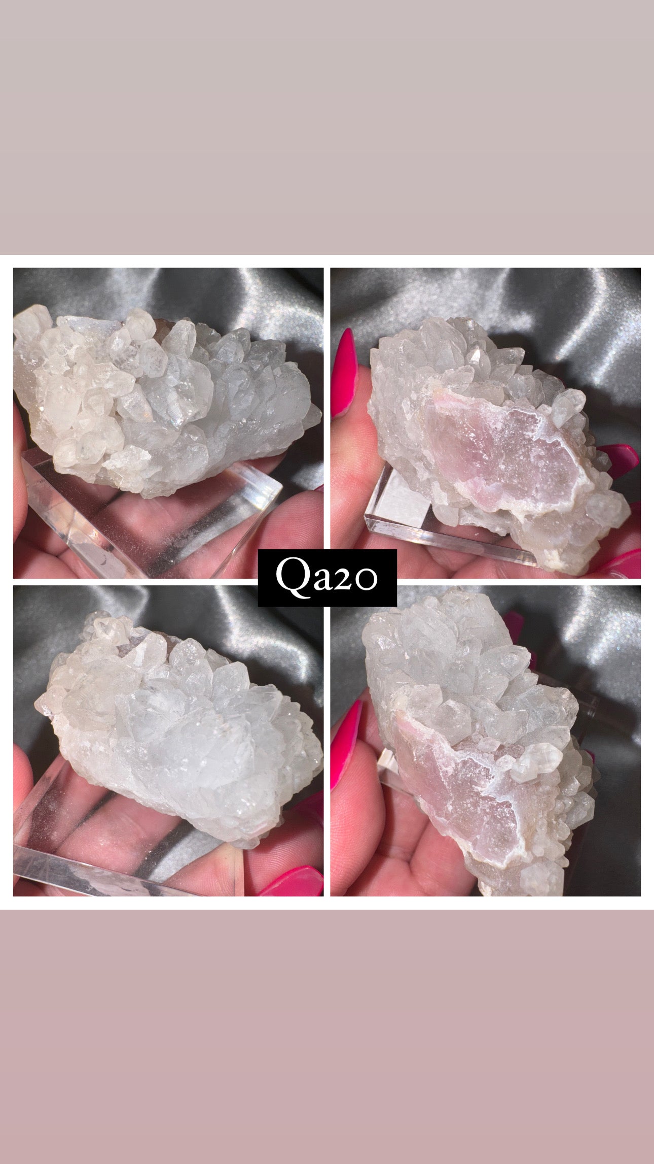 Crystalized Rose Quartz RARE!