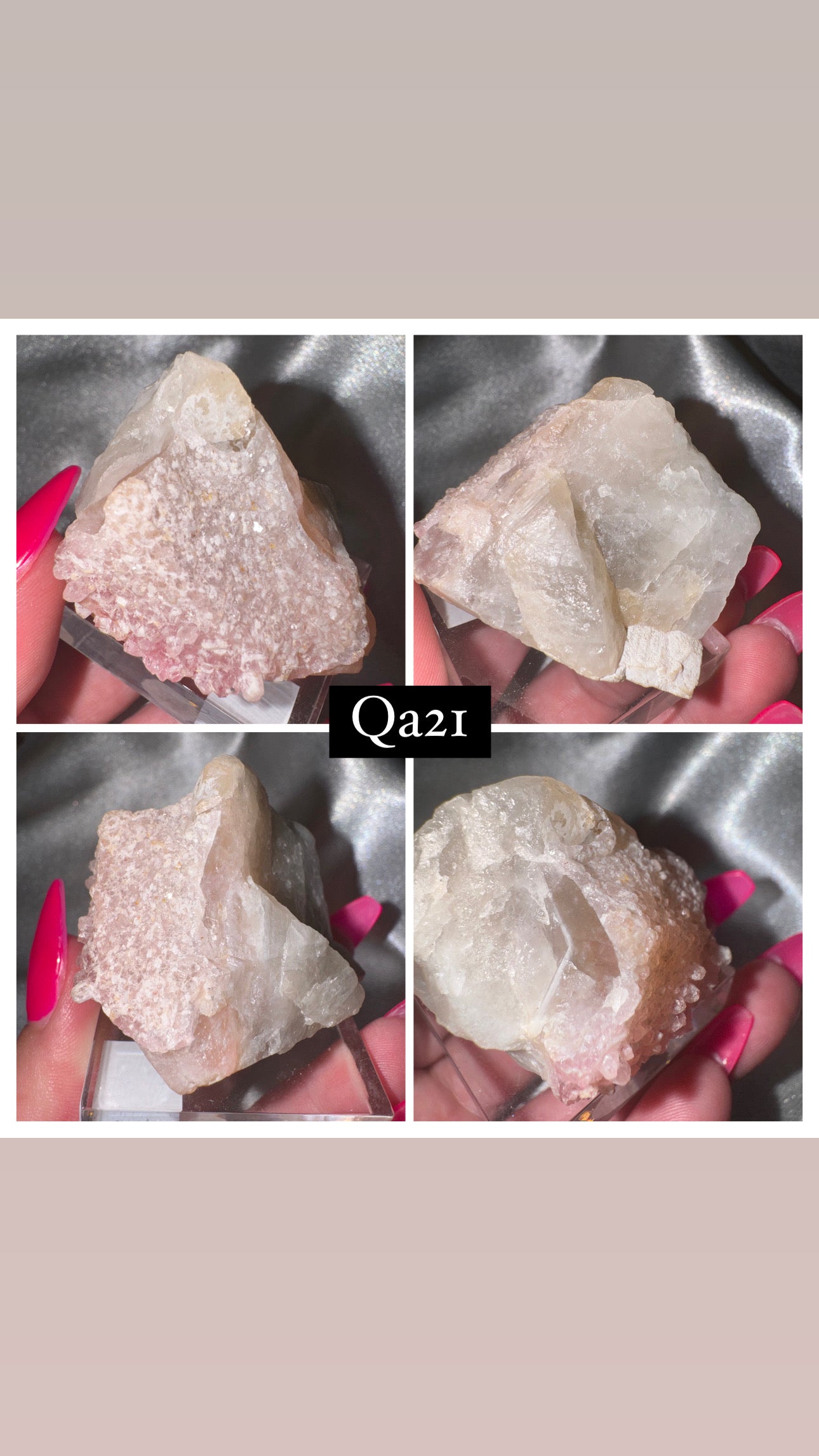 Crystalized Rose Quartz RARE!