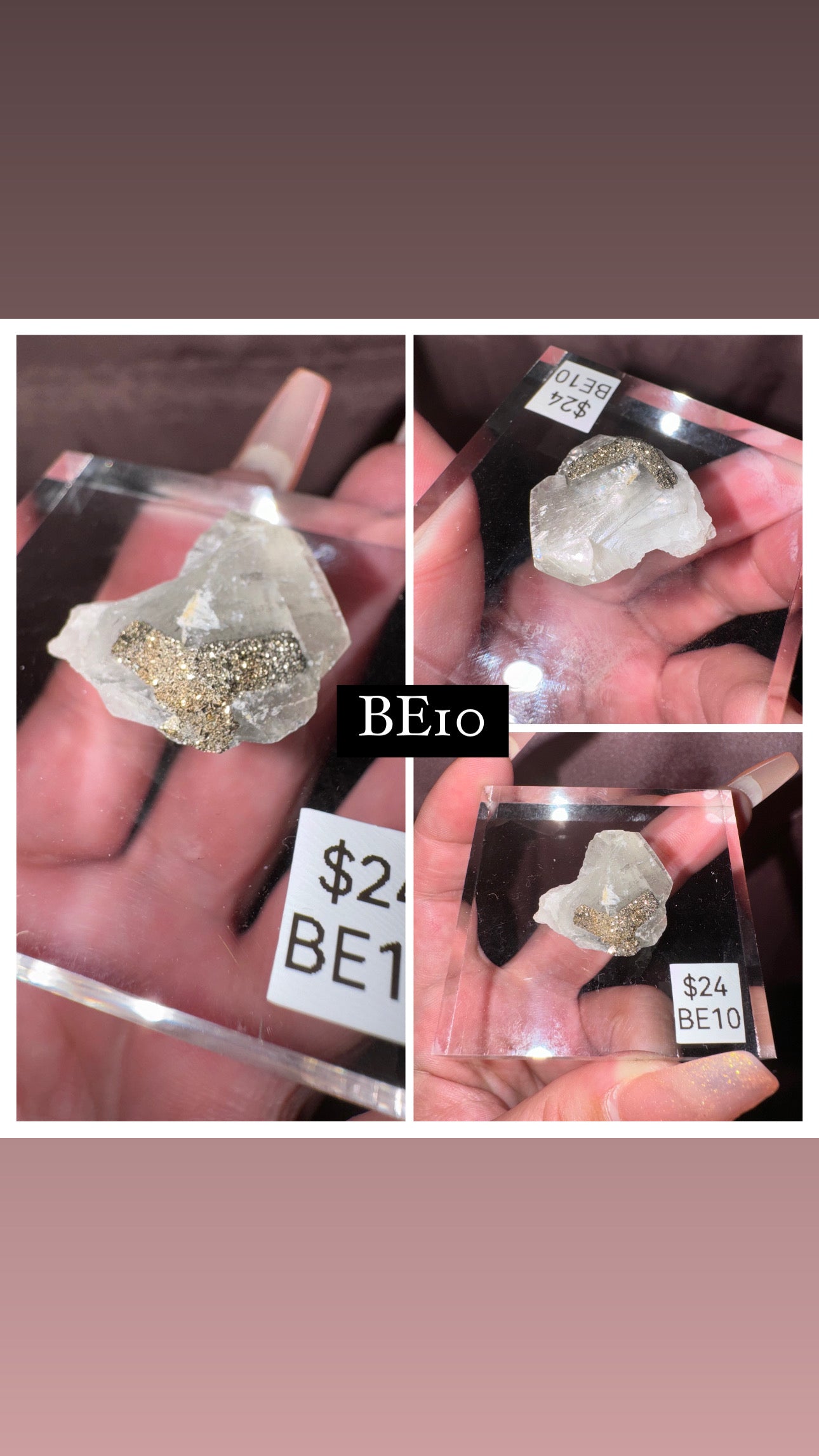 Rare “Mercedes Benz” Calcite Specimen (Choose your own!)