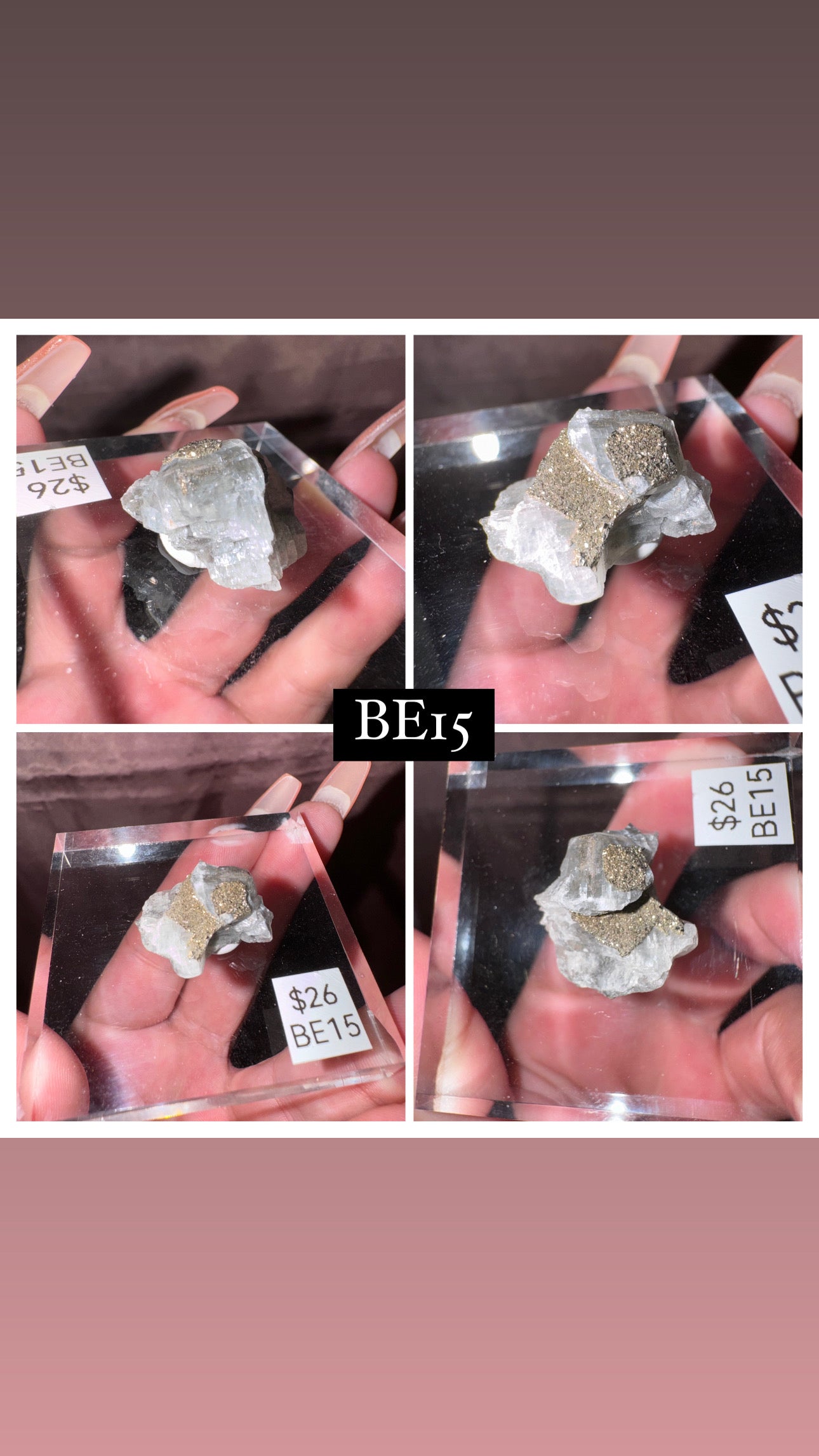 Rare “Mercedes Benz” Calcite Specimen (Choose your own!)