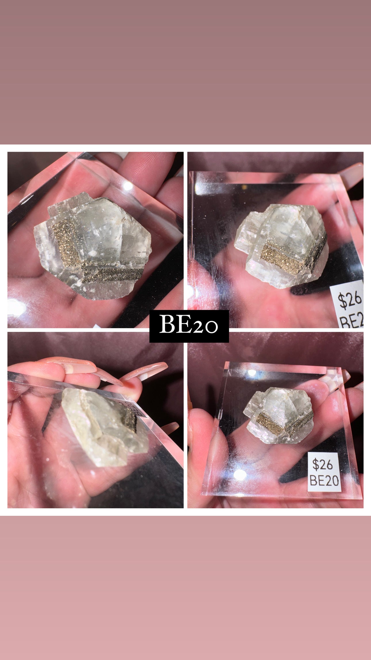 Rare “Mercedes Benz” Calcite Specimen (Choose your own!)