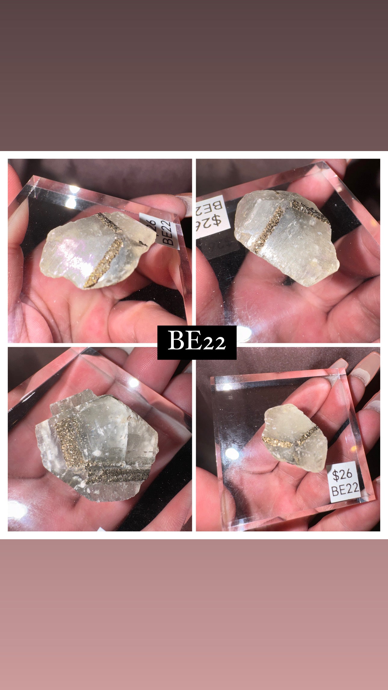 Rare “Mercedes Benz” Calcite Specimen (Choose your own!)