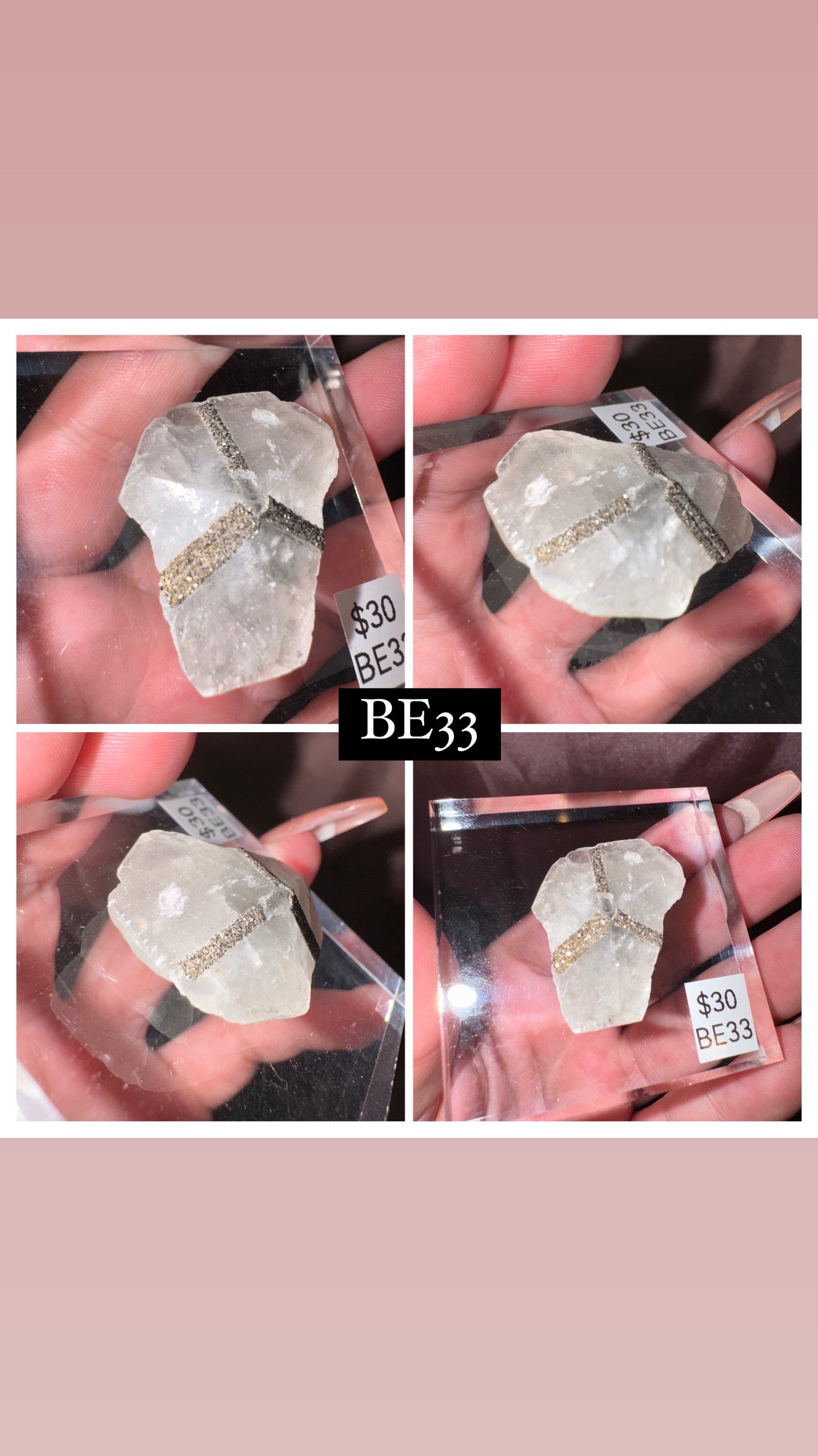 Rare “Mercedes Benz” Calcite Specimen (Choose your own!)