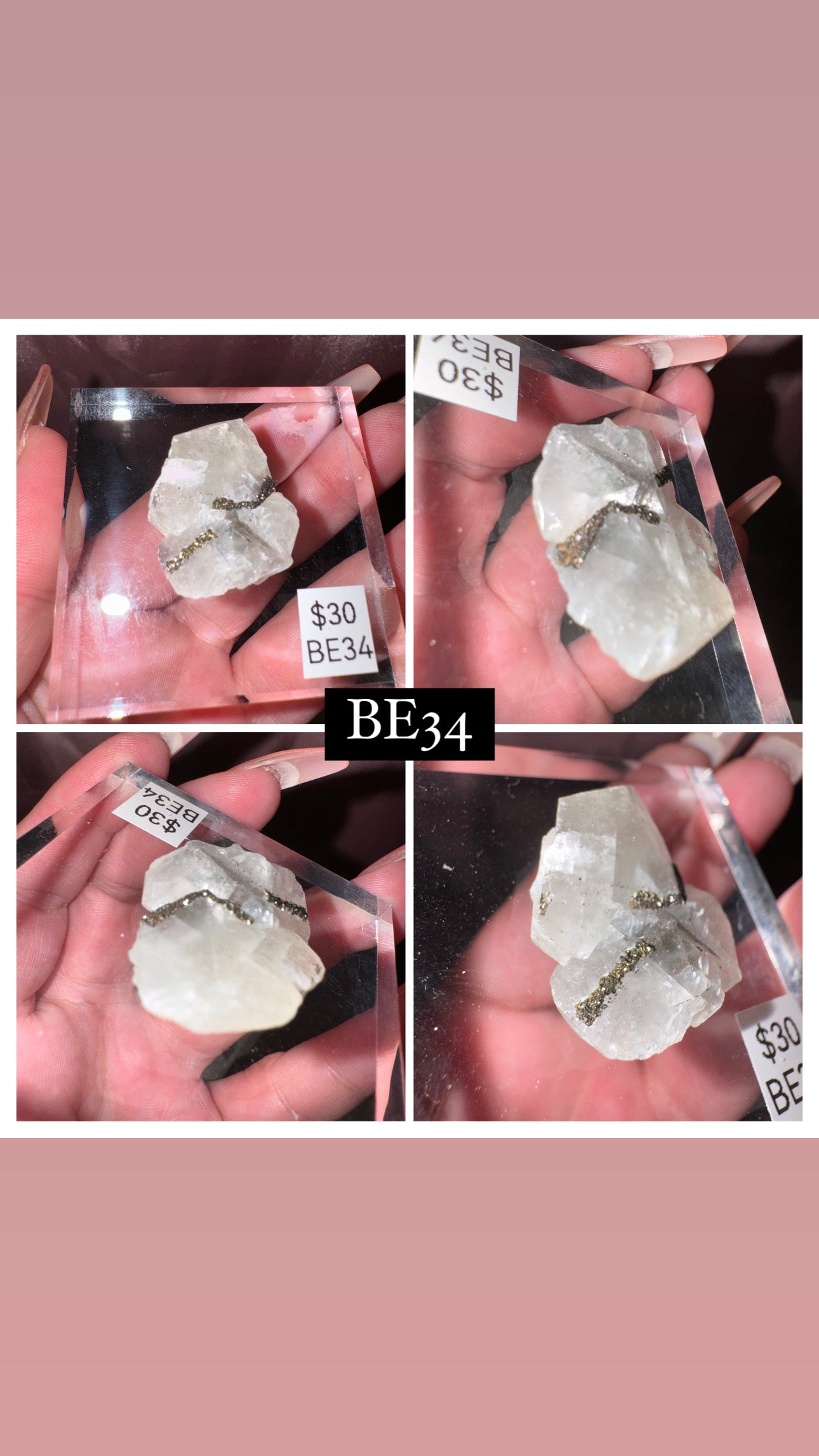 Rare “Mercedes Benz” Calcite Specimen (Choose your own!)