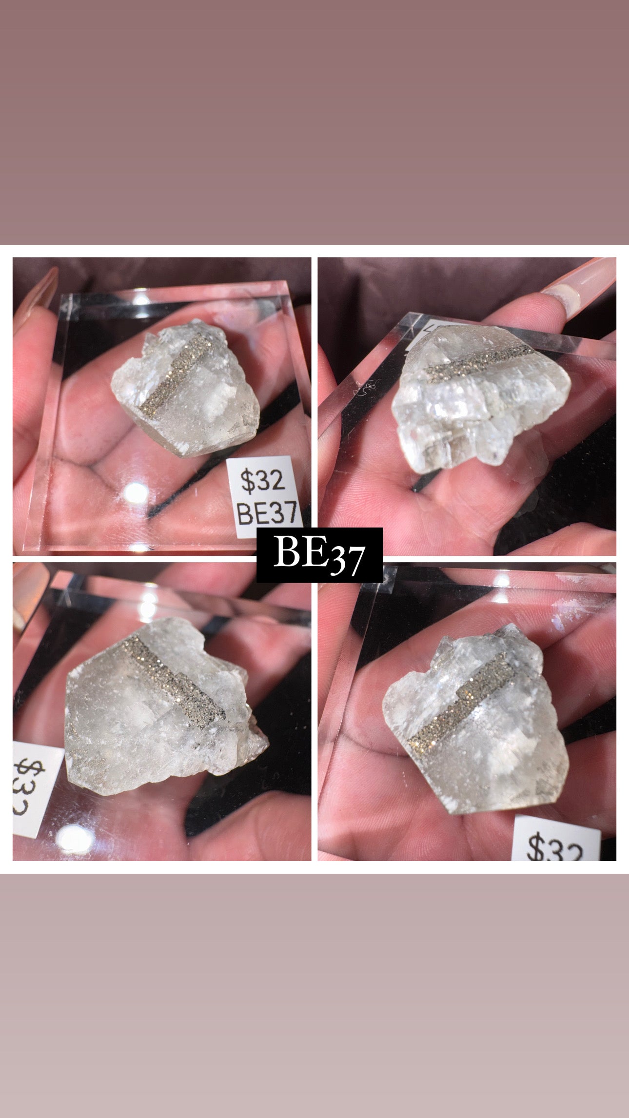 Rare “Mercedes Benz” Calcite Specimen (Choose your own!)