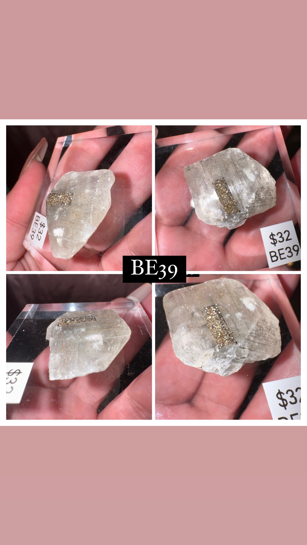 Rare “Mercedes Benz” Calcite Specimen (Choose your own!)