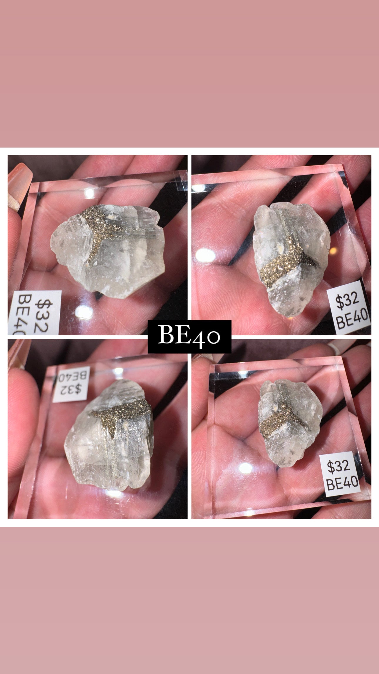 Rare “Mercedes Benz” Calcite Specimen (Choose your own!)