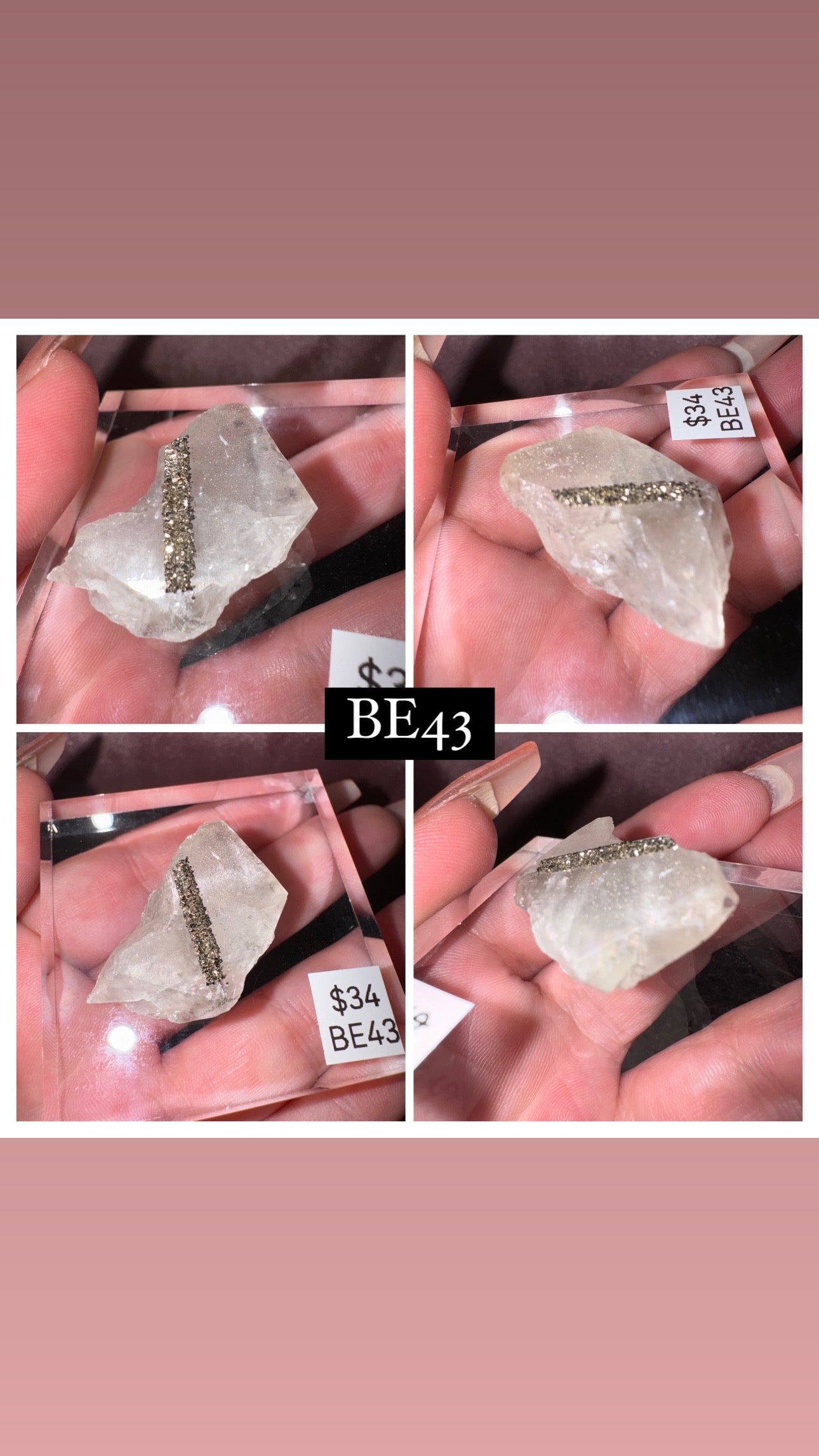 Rare “Mercedes Benz” Calcite Specimen (Choose your own!)