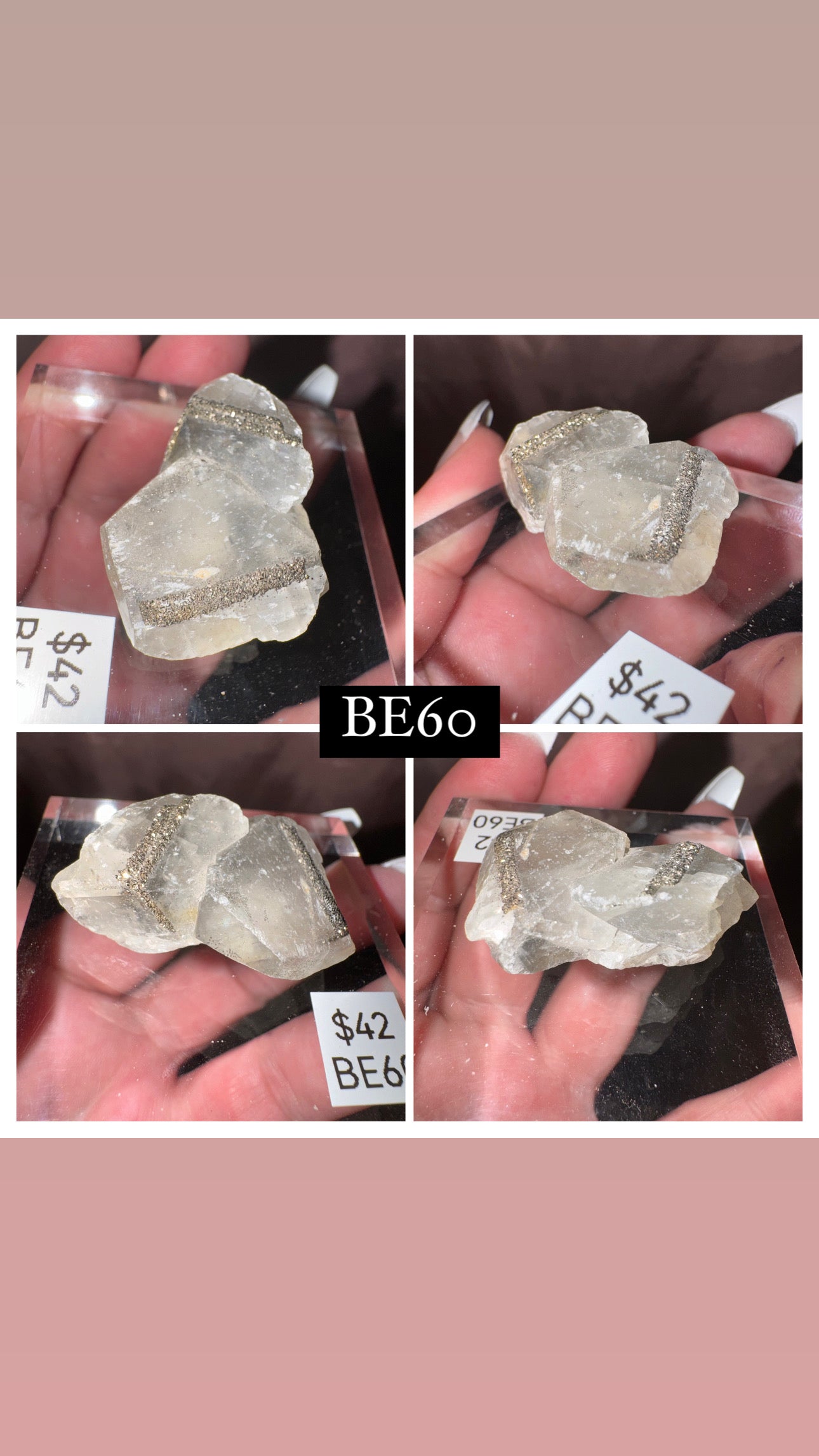 Rare “Mercedes Benz” Calcite Specimen (Choose your own!)