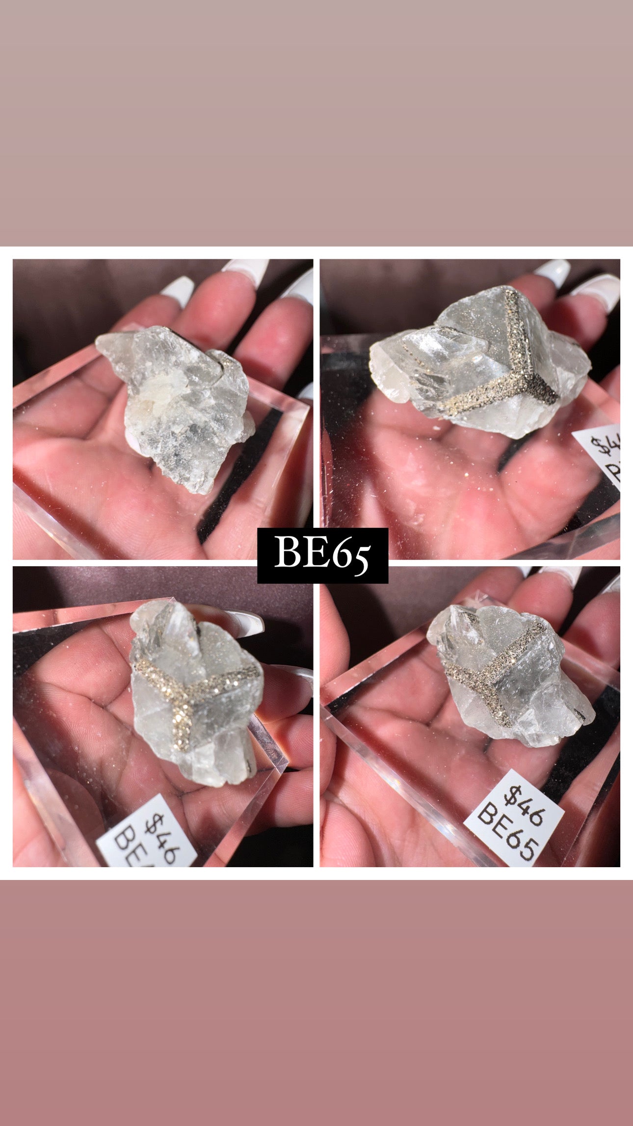 Rare “Mercedes Benz” Calcite Specimen (Choose your own!)