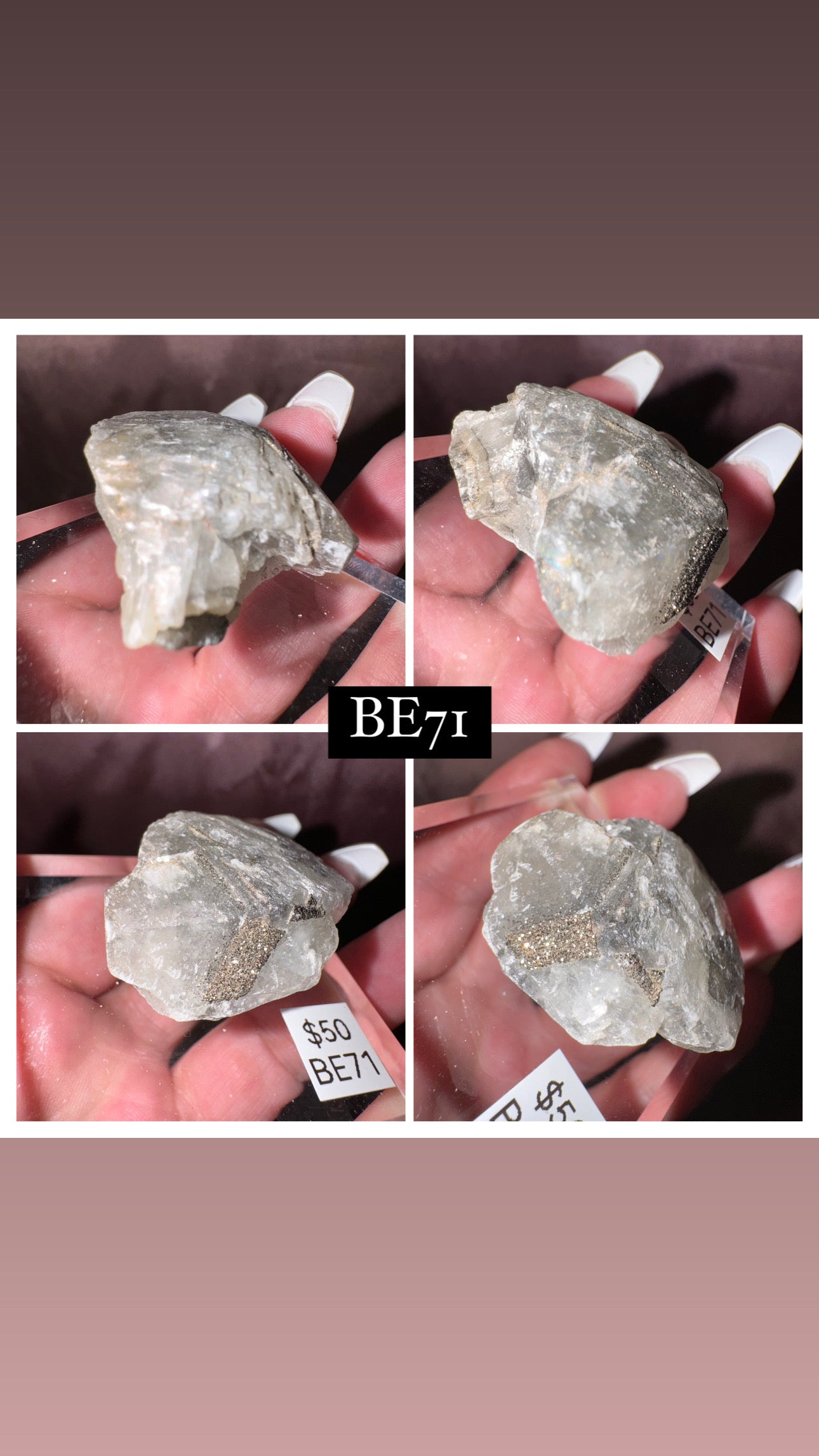 Rare “Mercedes Benz” Calcite Specimen (Choose your own!)