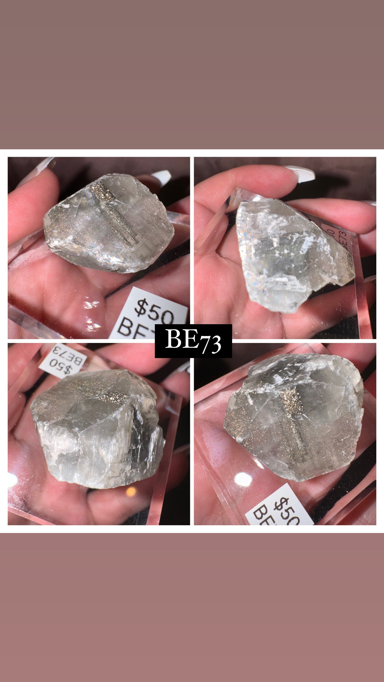 Rare “Mercedes Benz” Calcite Specimen (Choose your own!)