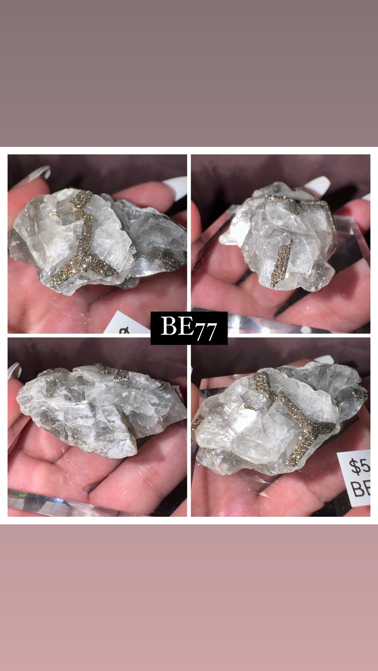 Rare “Mercedes Benz” Calcite Specimen (Choose your own!)