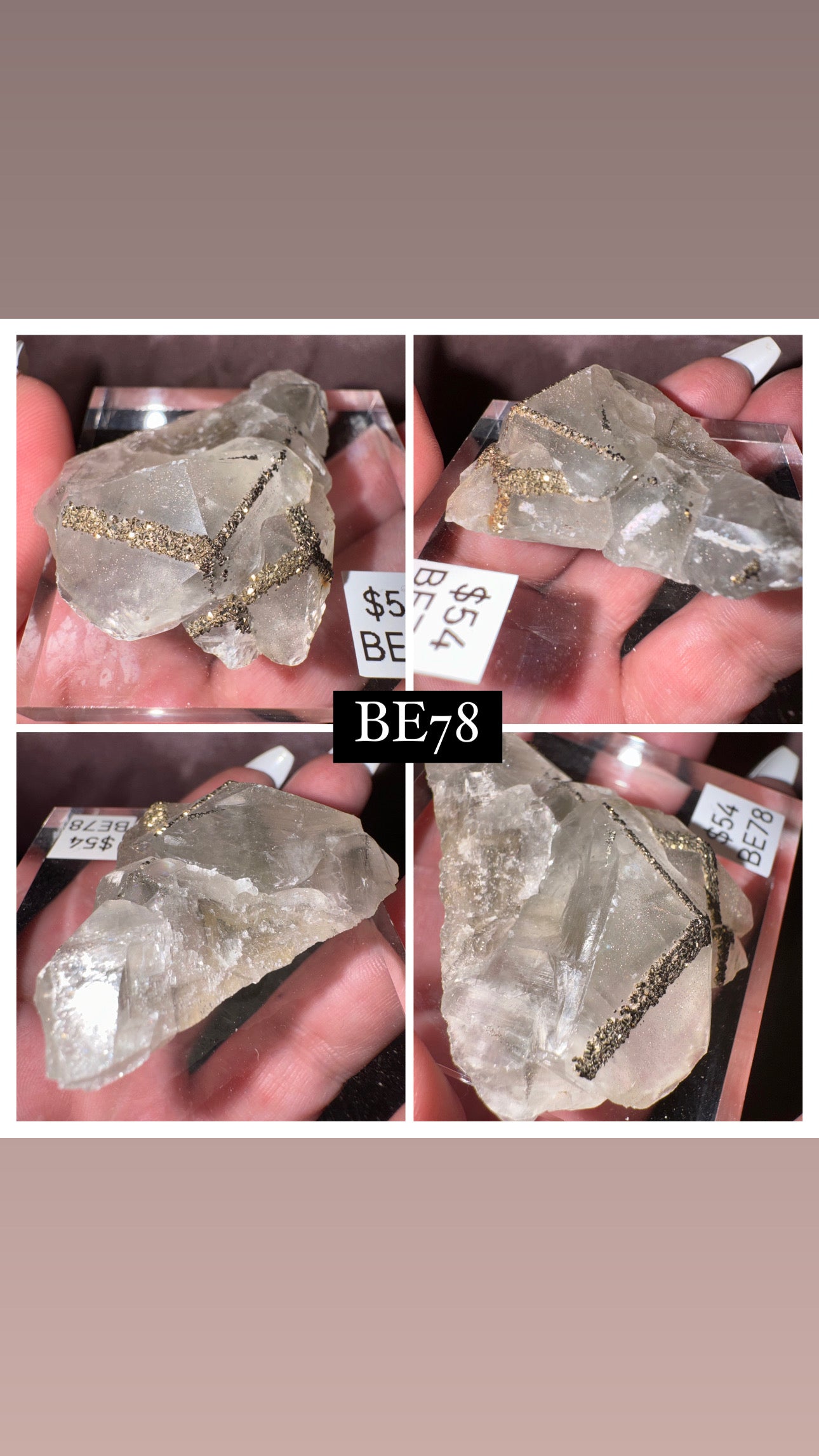 Rare “Mercedes Benz” Calcite Specimen (Choose your own!)