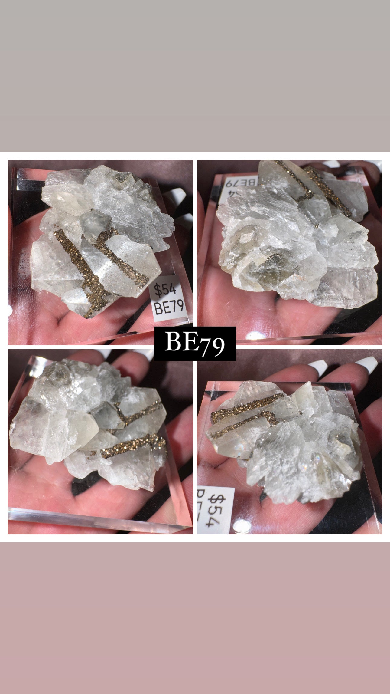 Rare “Mercedes Benz” Calcite Specimen (Choose your own!)