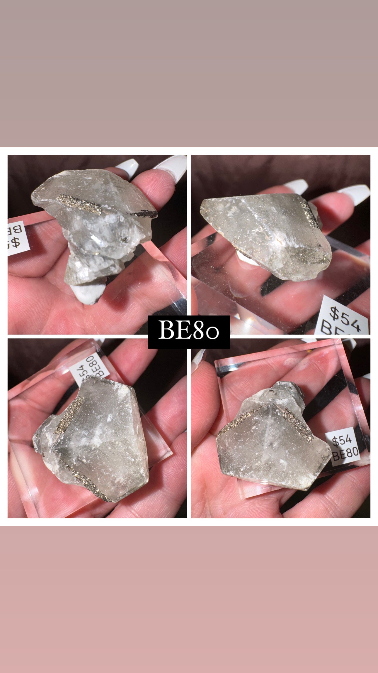 Rare “Mercedes Benz” Calcite Specimen (Choose your own!)