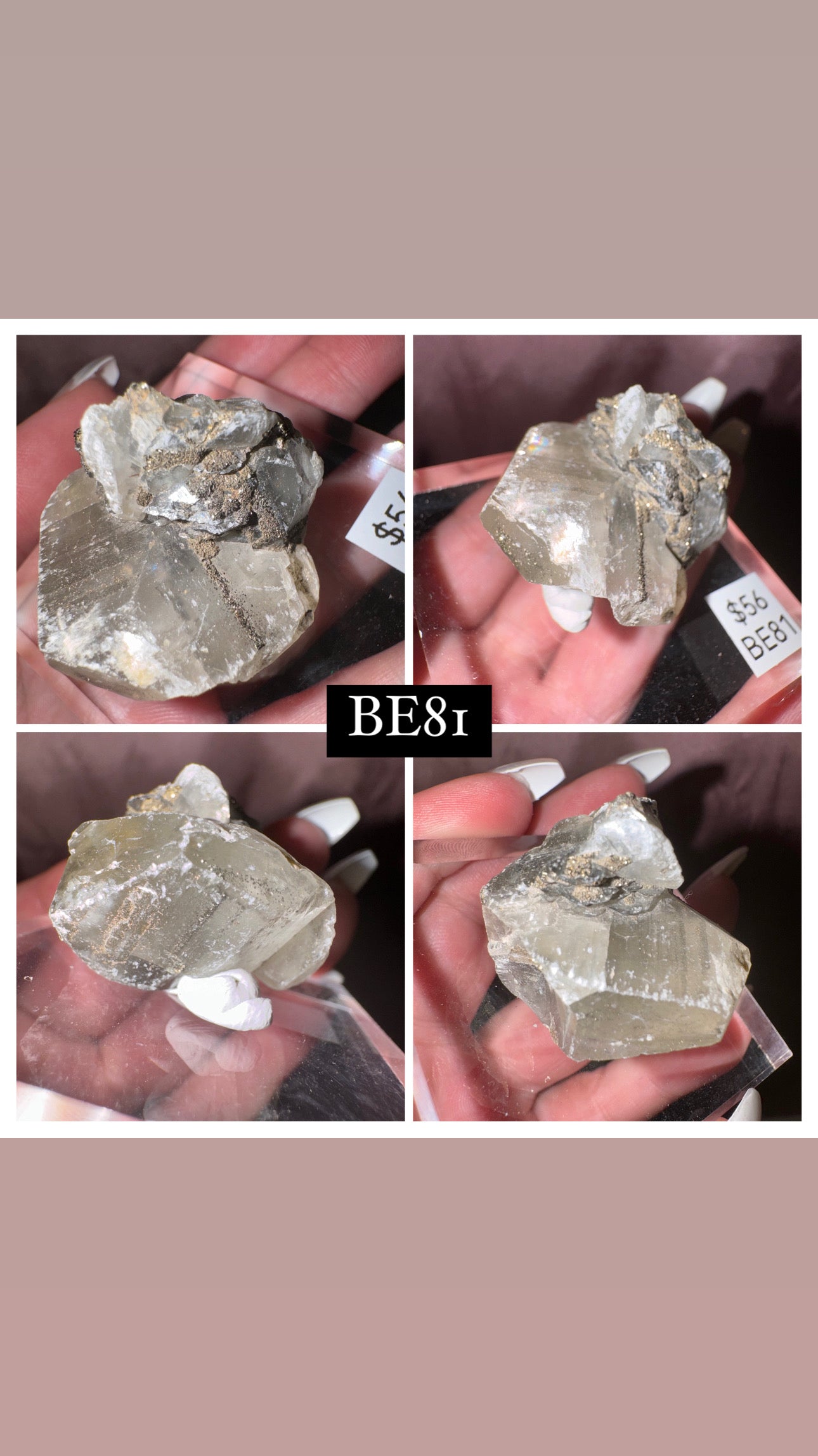 Rare “Mercedes Benz” Calcite Specimen (Choose your own!)