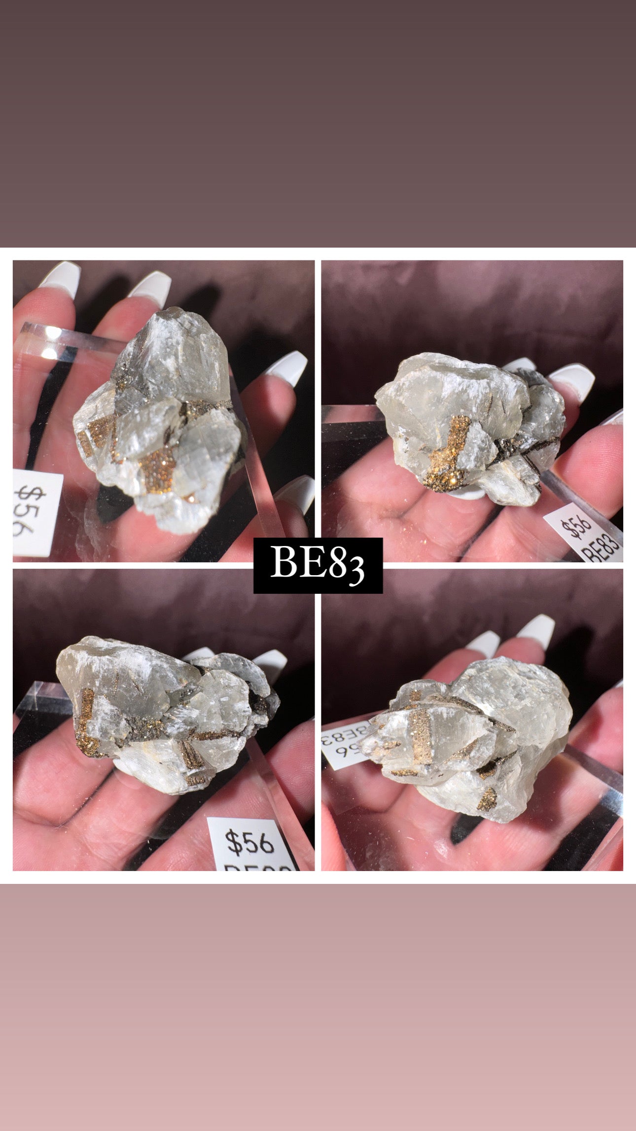 Rare “Mercedes Benz” Calcite Specimen (Choose your own!)