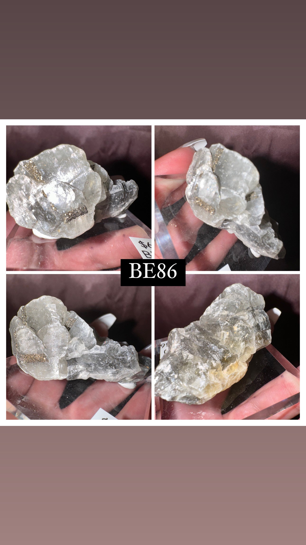 Rare “Mercedes Benz” Calcite Specimen (Choose your own!)