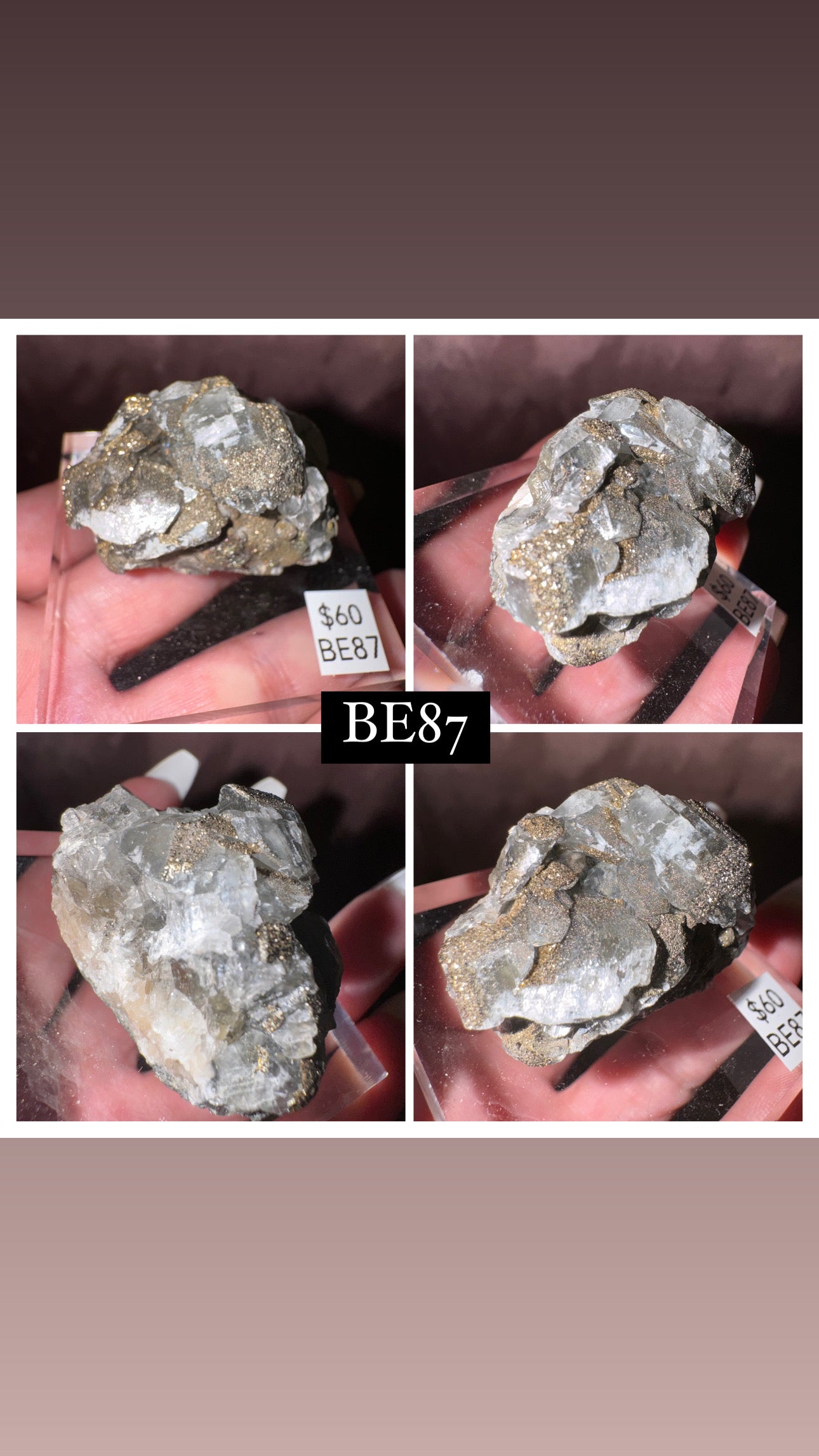 Rare “Mercedes Benz” Calcite Specimen (Choose your own!)