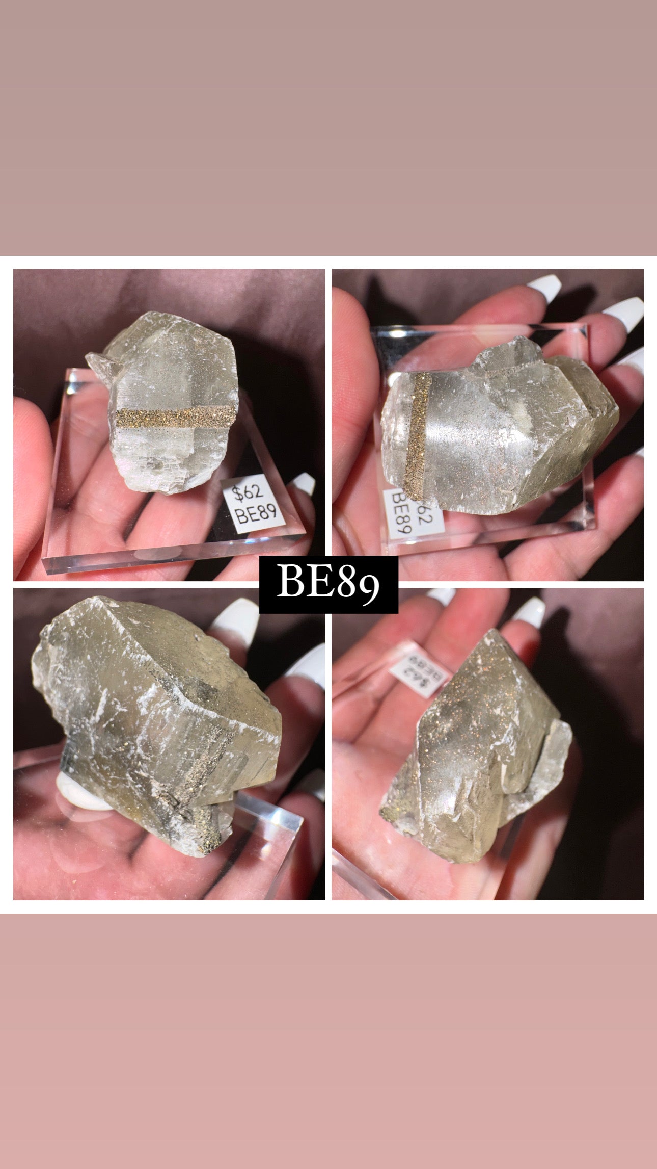 Rare “Mercedes Benz” Calcite Specimen (Choose your own!)