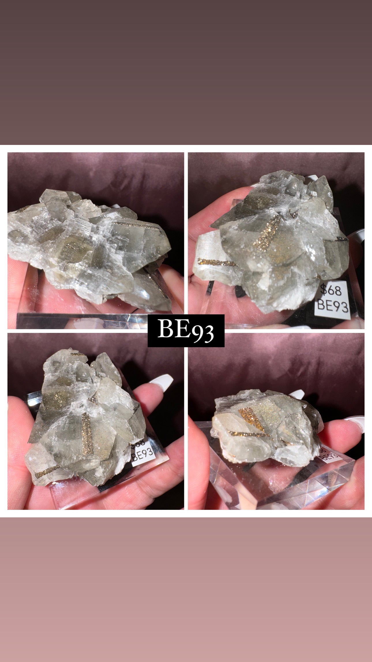 Rare “Mercedes Benz” Calcite Specimen (Choose your own!)