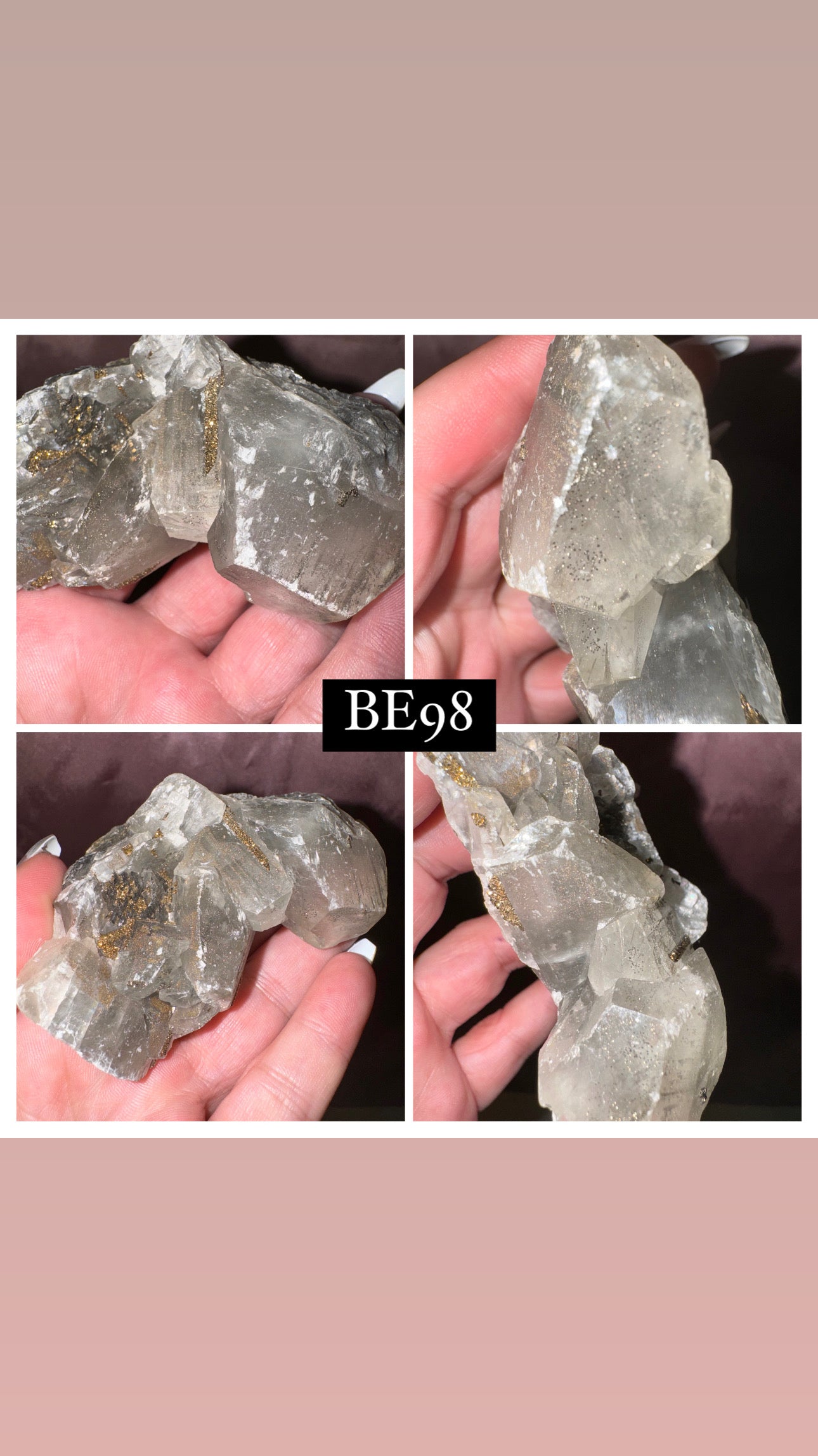 Rare “Mercedes Benz” Calcite Specimen (Choose your own!)