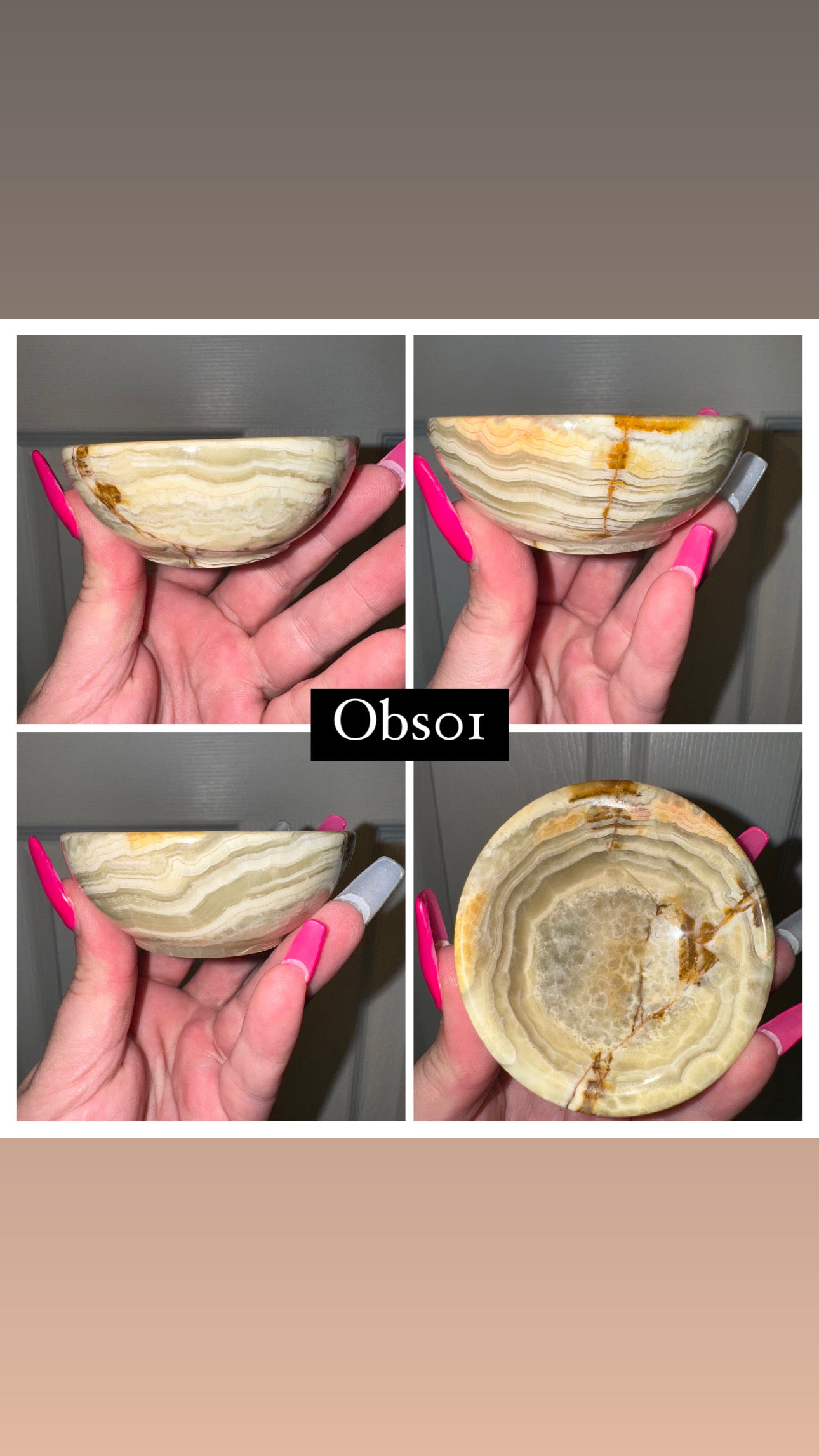 Banded Onyx Small Bowl