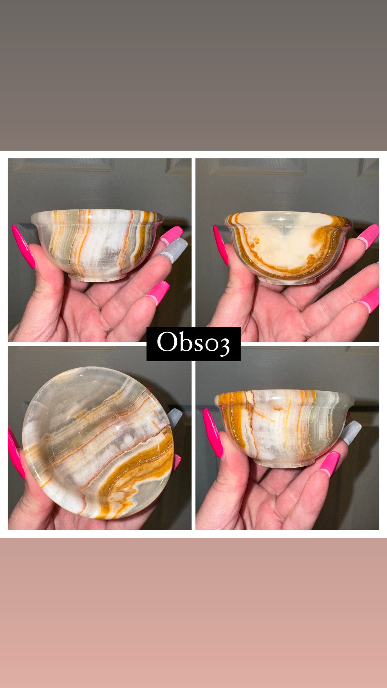 Banded Onyx Small Bowl