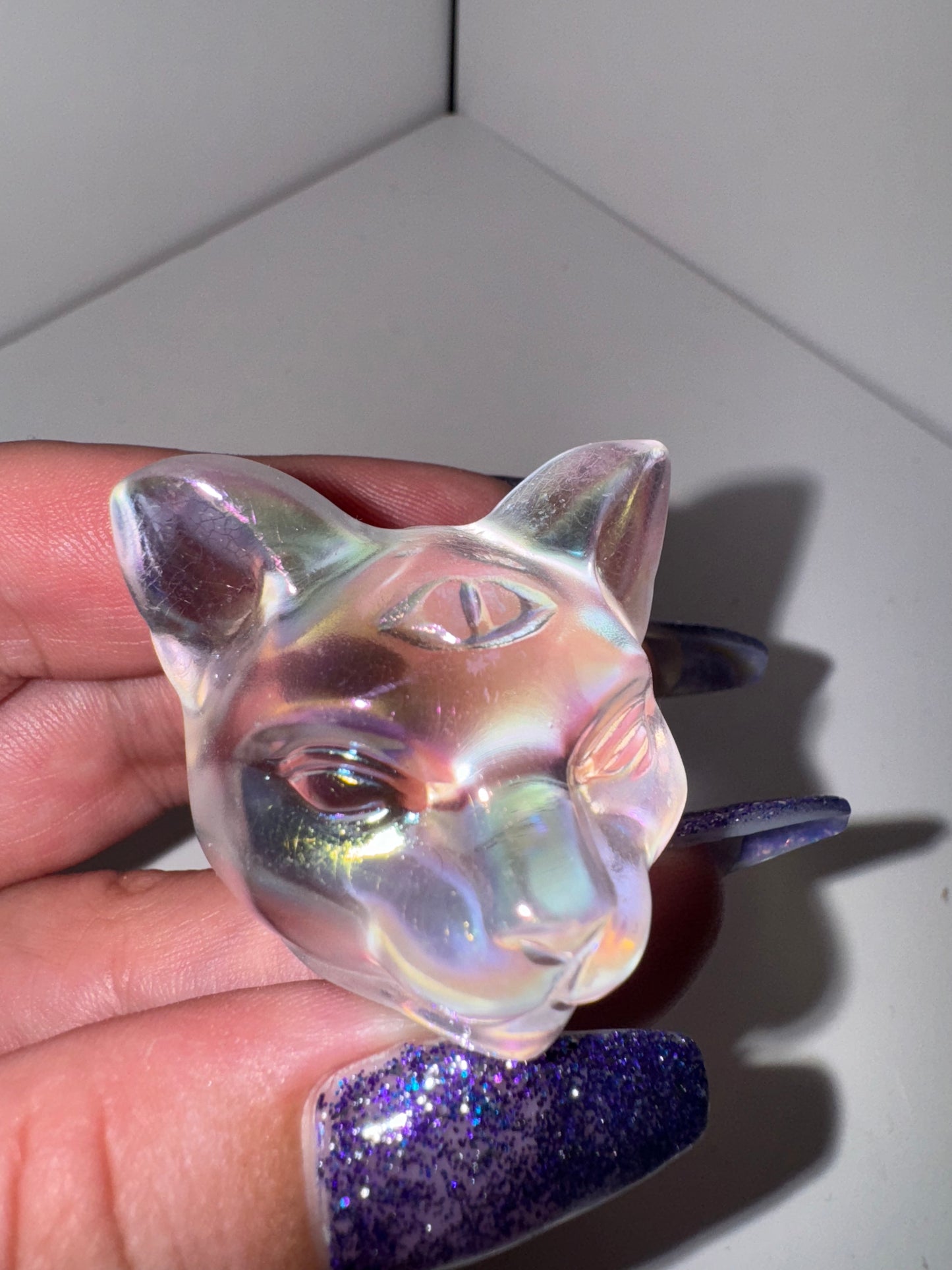 Aura Quartz Third Eye Kitty