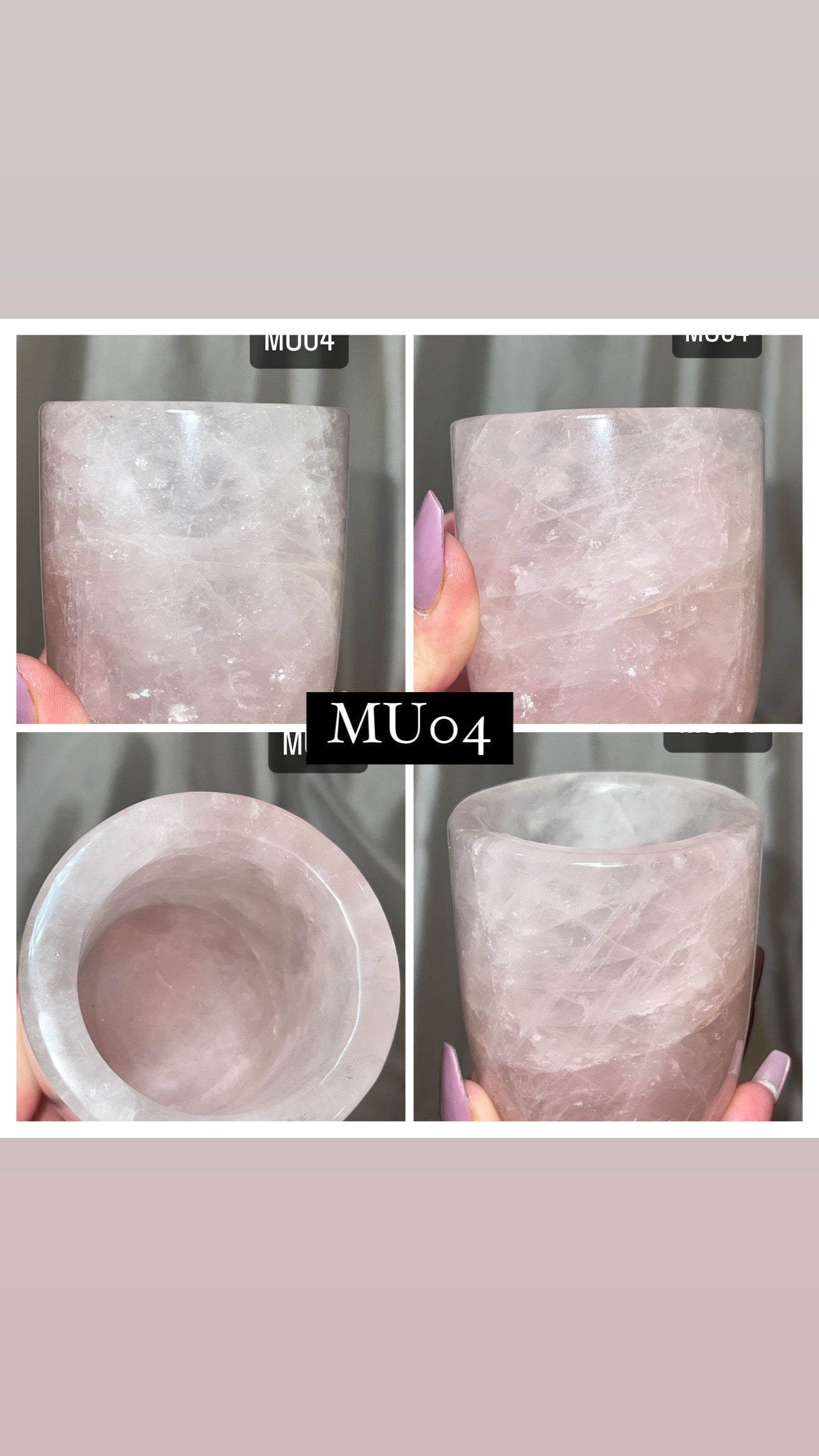 Rose Quartz AAA Cup