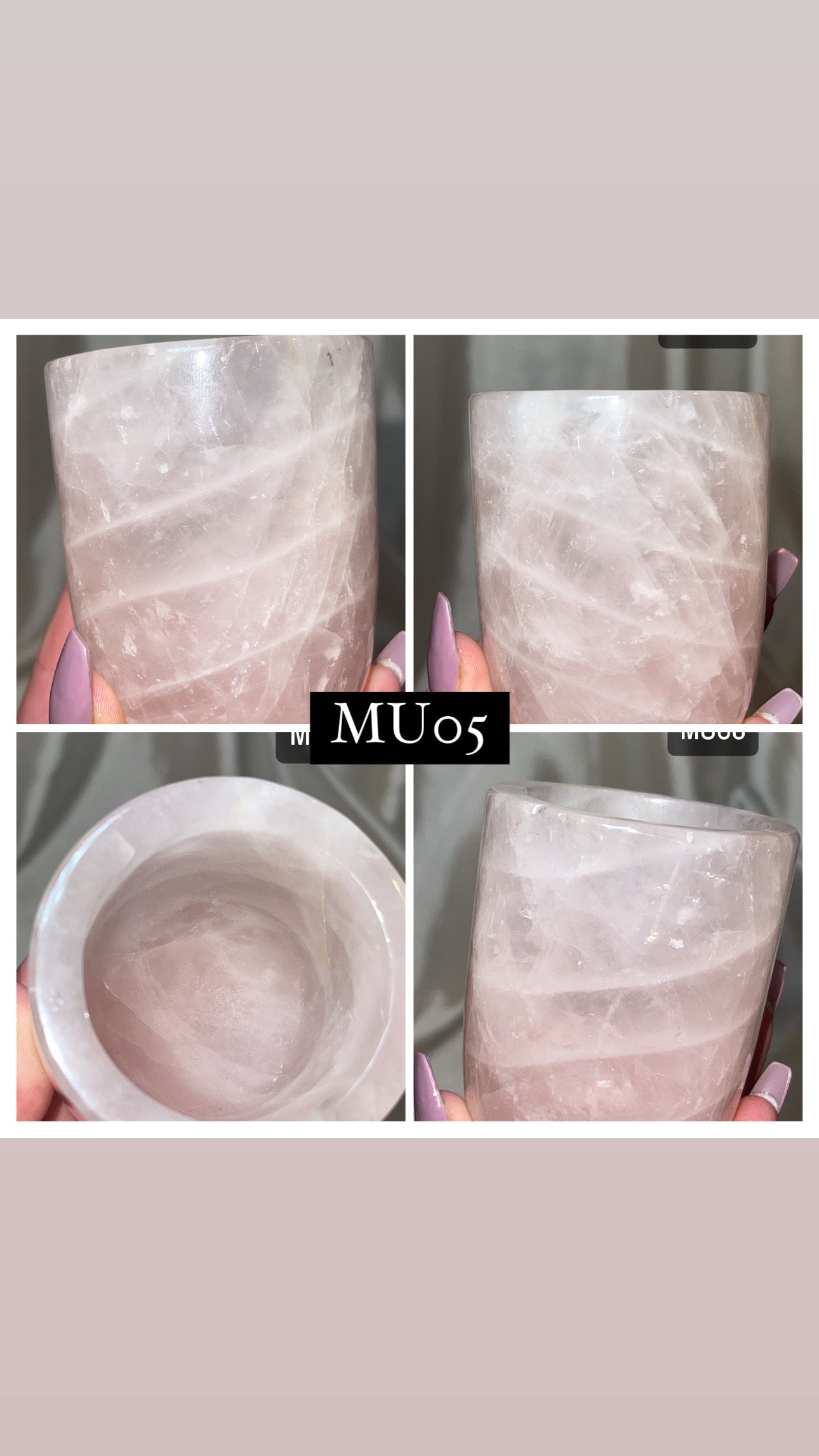 Rose Quartz AAA Cup