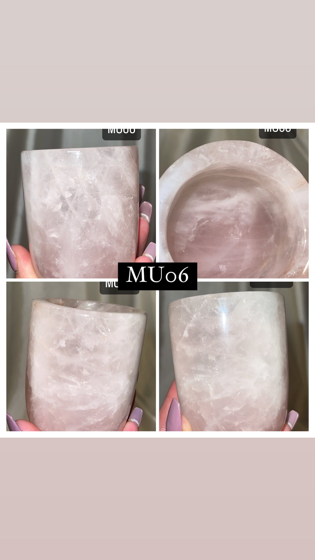 Rose Quartz AAA Cup