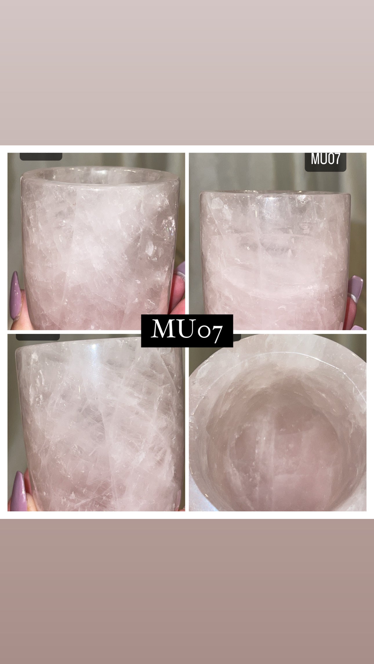 Rose Quartz AAA Cup