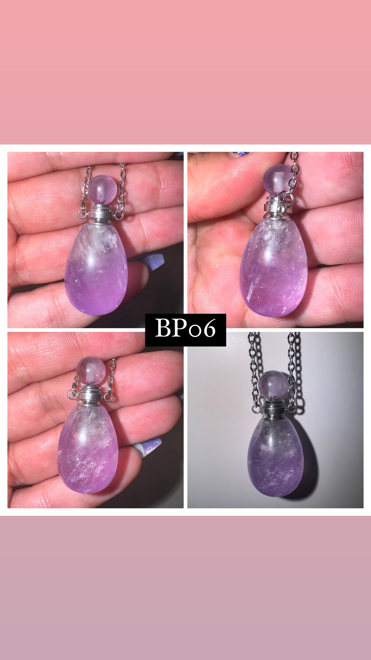 Amethyst Bottle Necklace