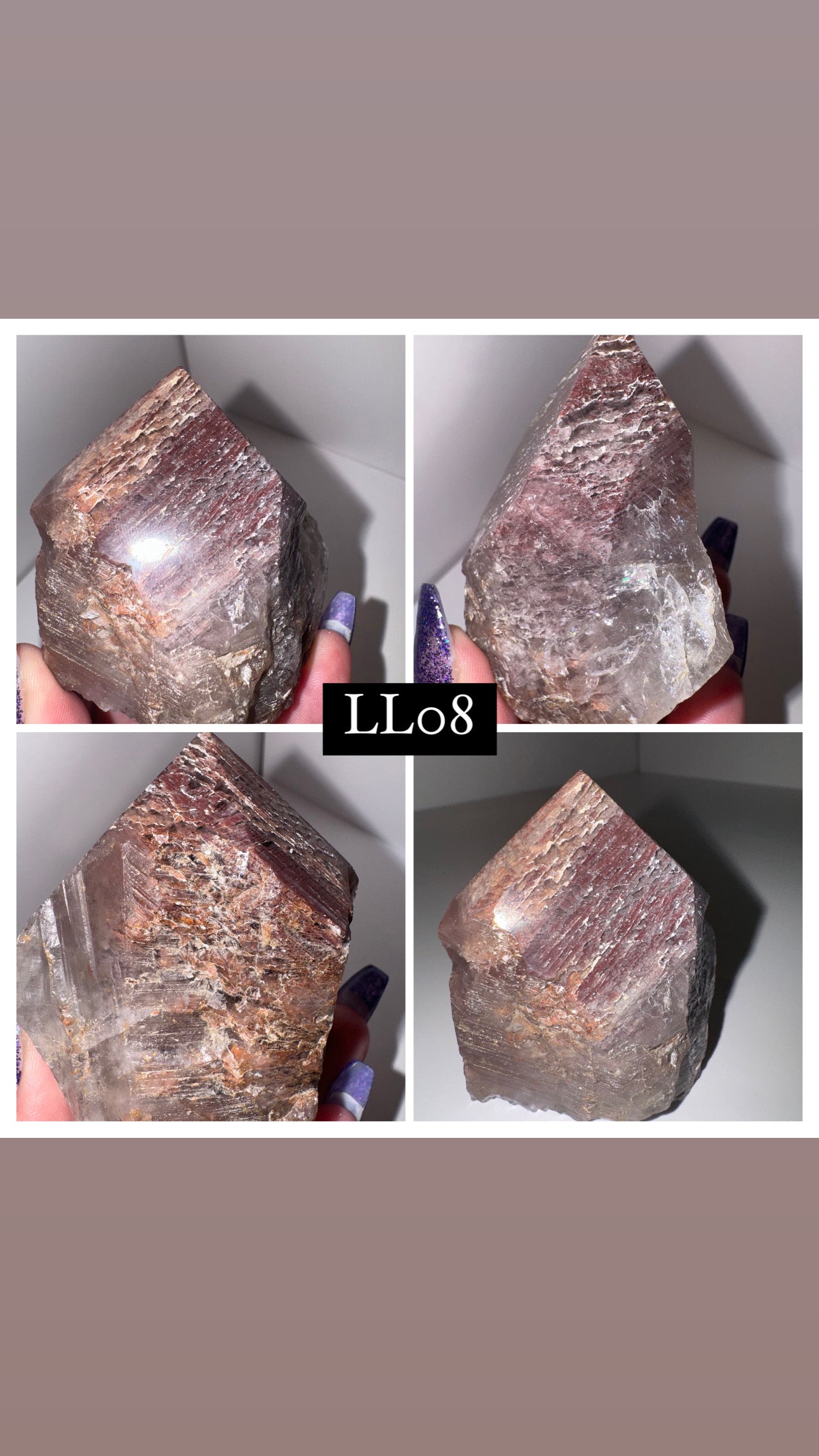 Pink Lithium Thousand Layer Lodalite Tower